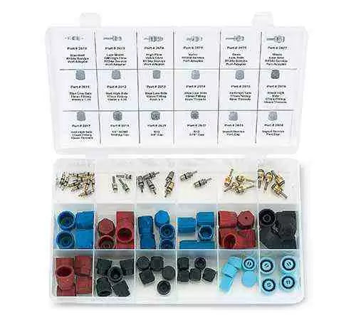 Master Service Port Cap and Valve Core Assortment Kit 2683 - Complete AC Repair Set for Automotive & Home HVAC Systems - Perfect for Mechanics and DIY Enthusiasts