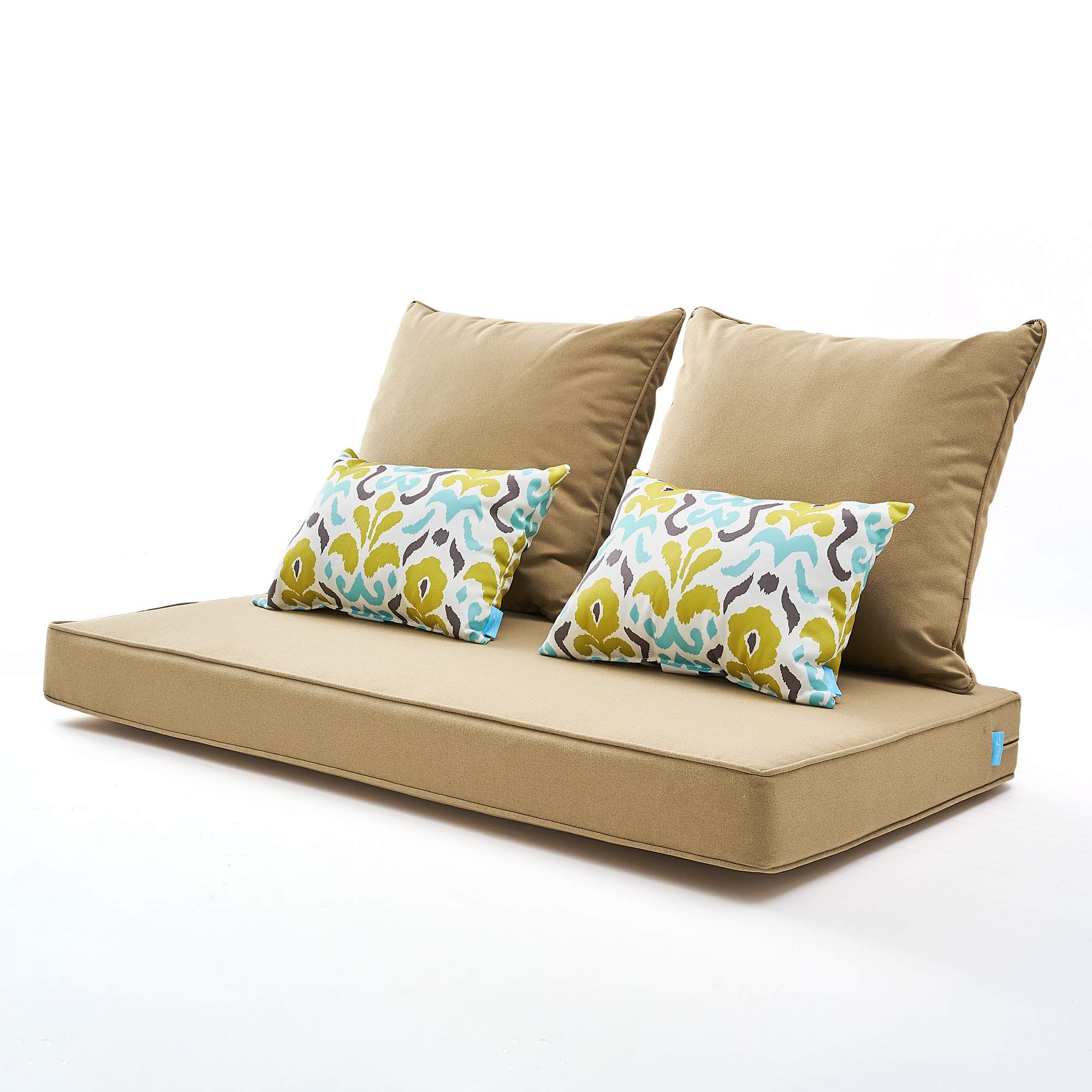 ARTPLAN All-Weather Outdoor Loveseat Cushions Set of 5 - Waterproof Patio Deep Seating Cushions for Garden, Poolside & Deck Furniture - Perfect for Backyard, Porch & Sunroom Relaxation