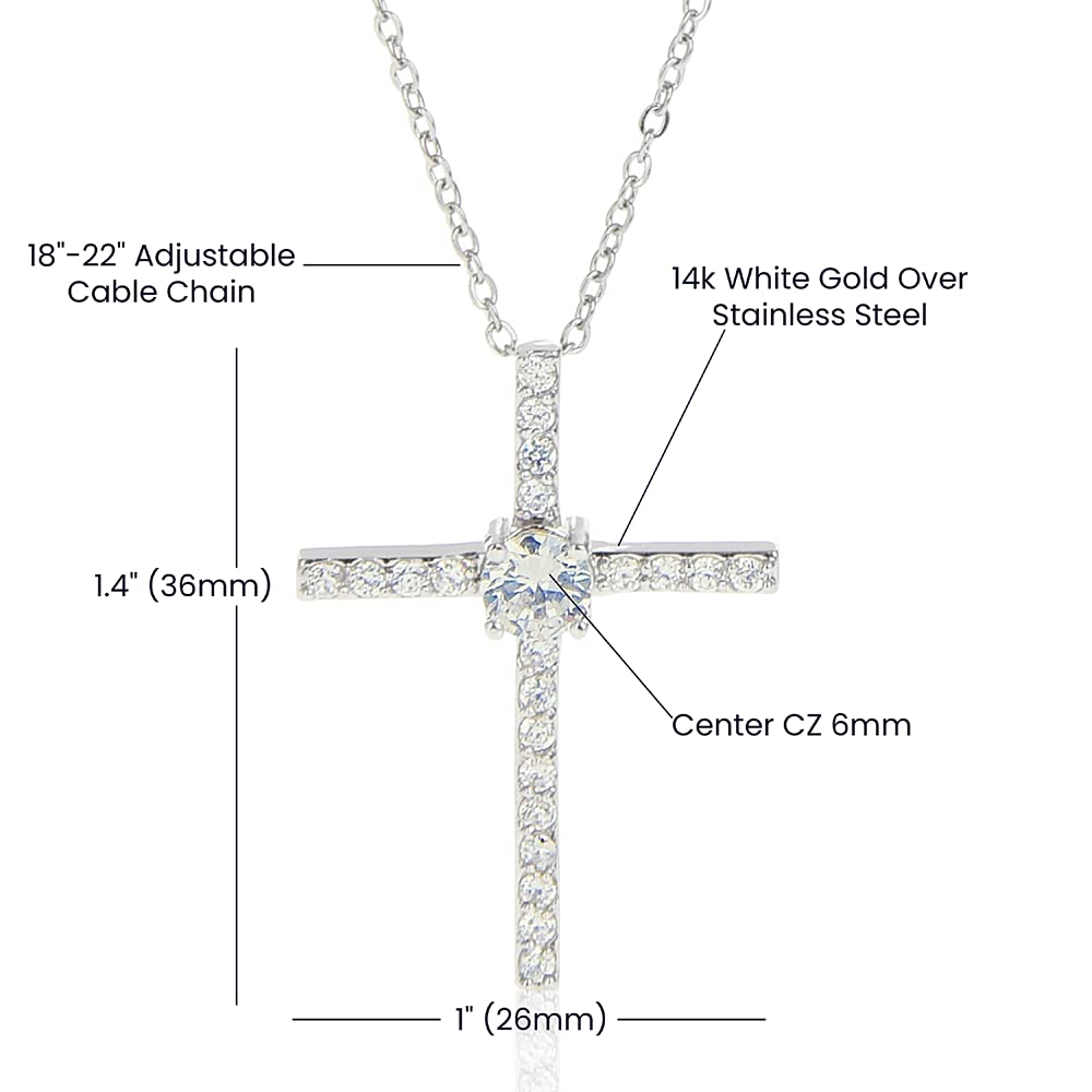 Jireh You Are Enough Cross Necklace for Girls - Baptism & Confirmation Gifts for Teenage Girls - Catholic & Christian Jewelry - Perfect for Church, Weddings & Daily Wear