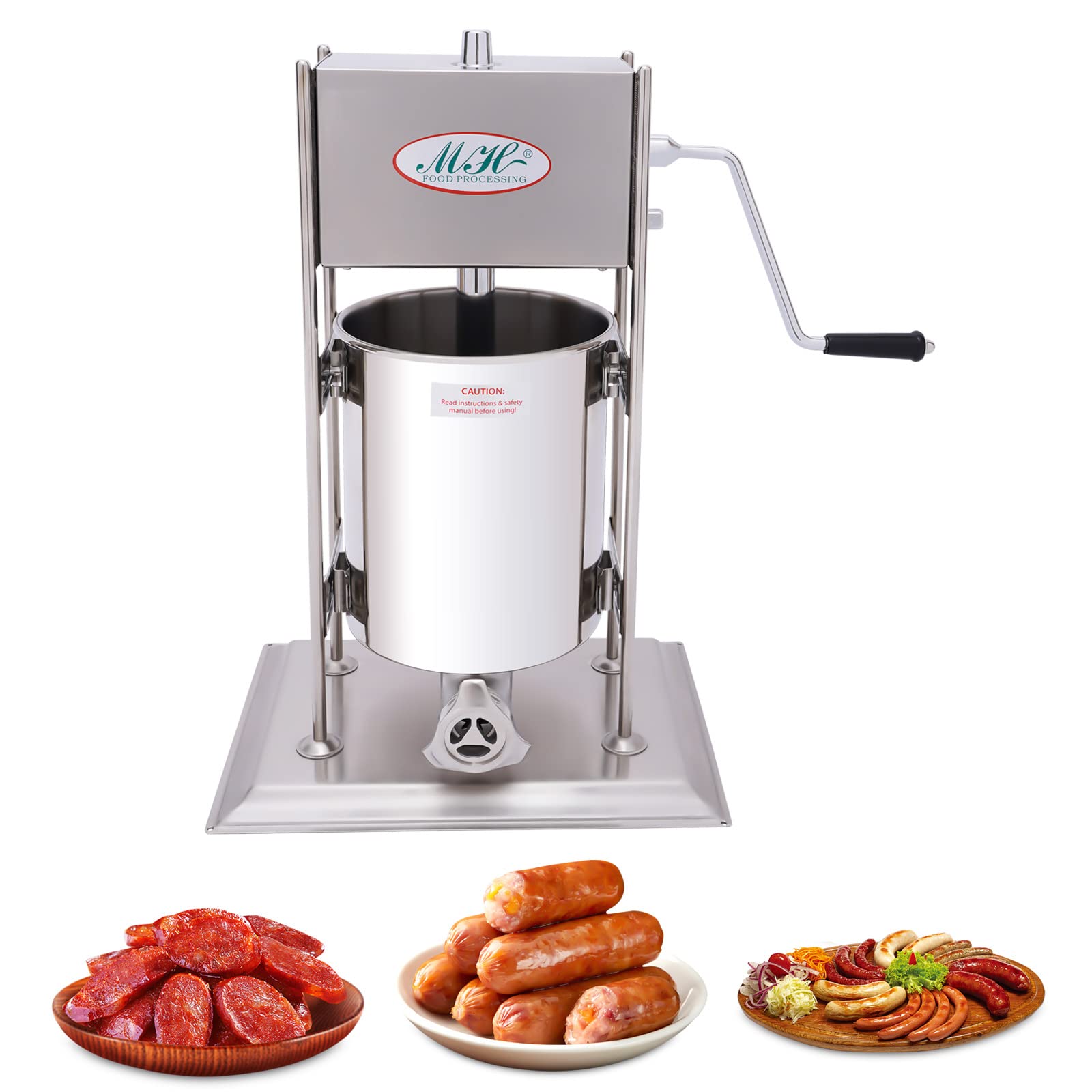 10L Stainless Steel Churro Maker Machine - Professional Manual Hand Crank Vertical Design for Restaurants, Bakeries & Home Use - Perfect for Making Crispy Churros, Donuts & Fried Pastries