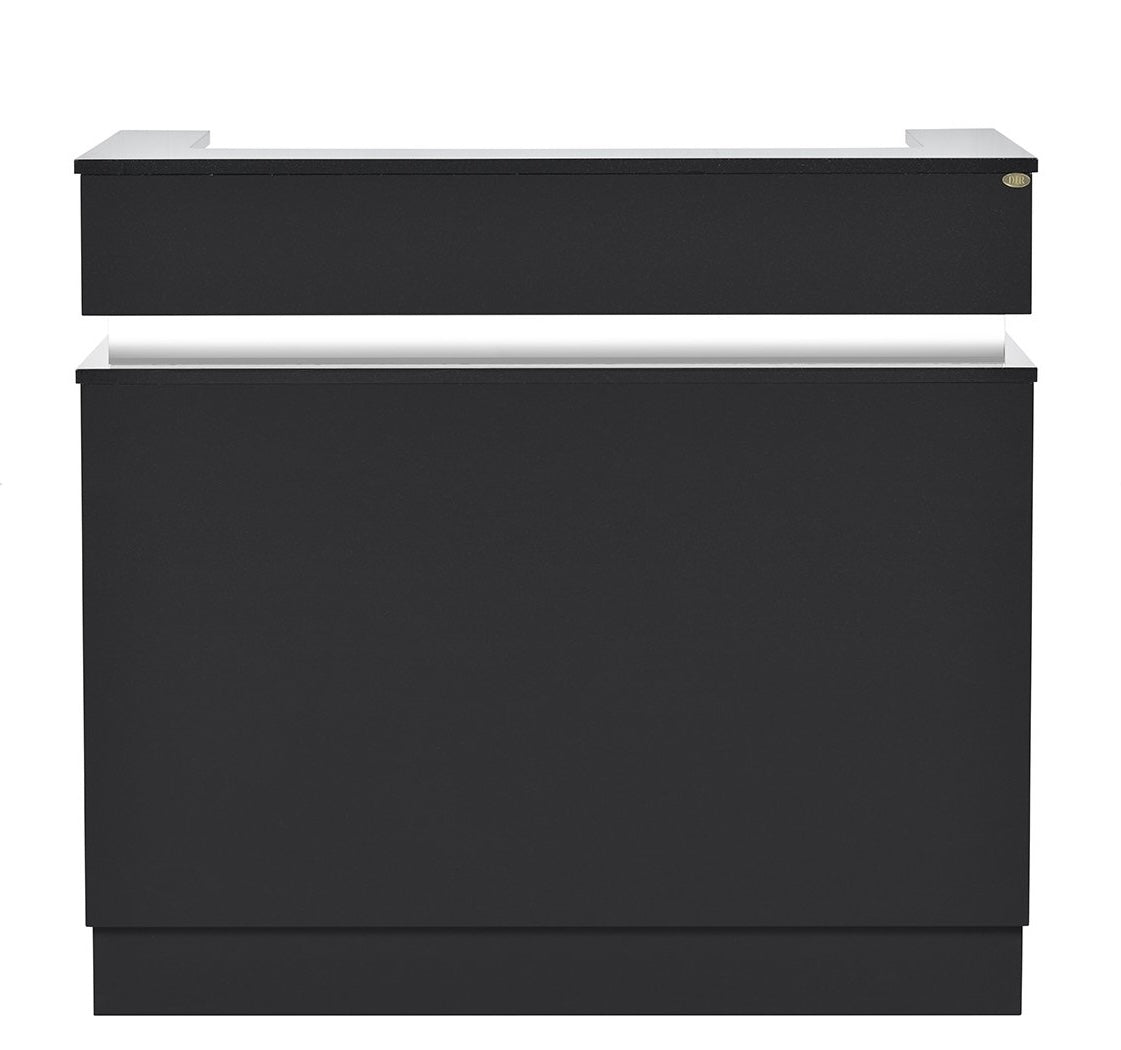 Langara LED Modern Salon Reception Desk - Contemporary Front Desk for Beauty & Hair Salons - Perfect for Spa, Barber Shop & Nail Salon Reception Areas