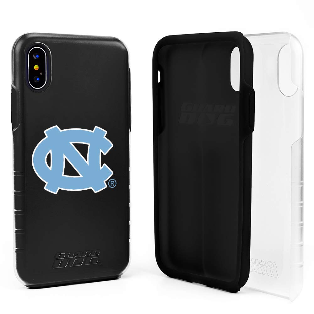 iPhone Xs Max Case with Screen Protector - NC Tar Heels Hybrid Cover for Sports Fans