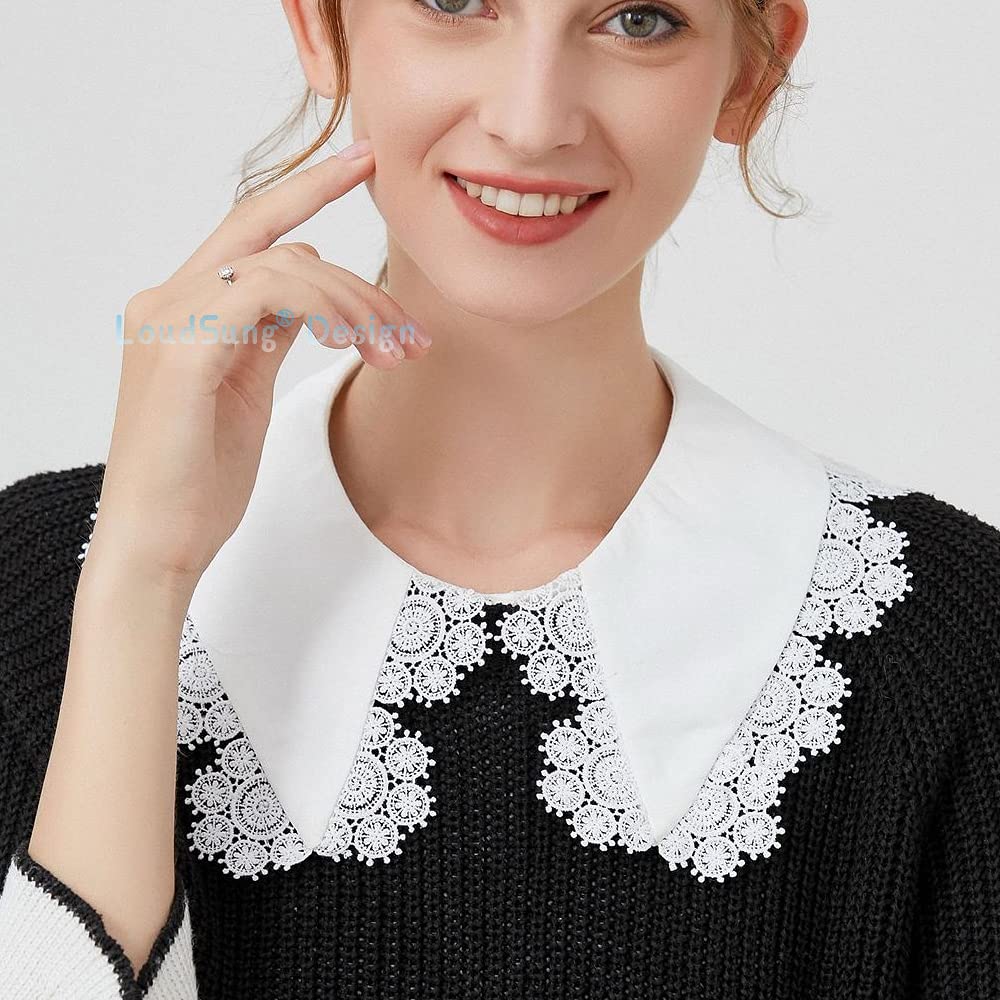 Elegant Detachable Fake Collar Blouse for Women - Classic Half Shirt Top with False Collar Design - Perfect for Office Wear, Parties and Special Occasions
