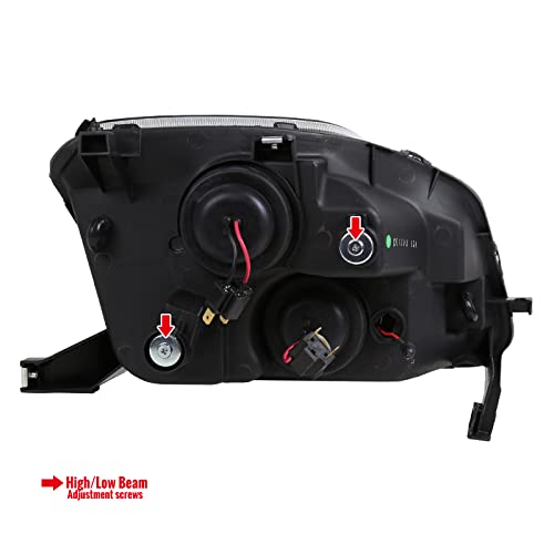 97-01 Black Smoke LED Strip Projector Headlights - Left & Right Pair for 1997-2001 Vehicles | Upgrade Your Car's Style & Night Visibility