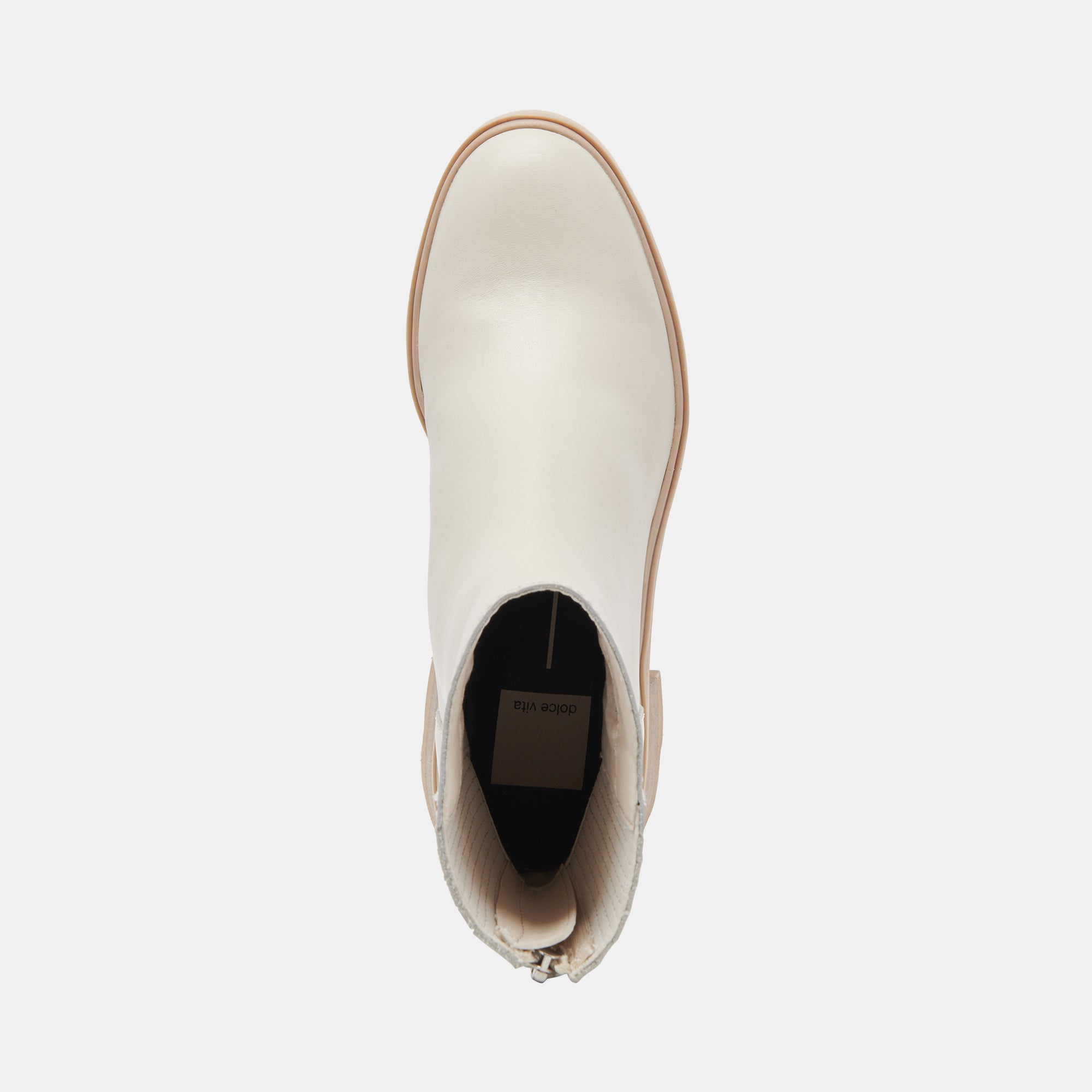 MARTEY H2O Wide Calf Boots in Ivory Leather - Waterproof Winter Boots for Women, Comfortable & Stylish for Rainy Days and Snowy Weather