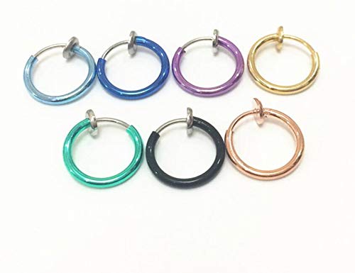 Magik Clip-On Spring Action Fake Septum Ring - Non-Piercing Nose & Lip Jewelry for Cartilage & Tragus - Perfect for Costumes, Parties & Everyday Fashion Accessories