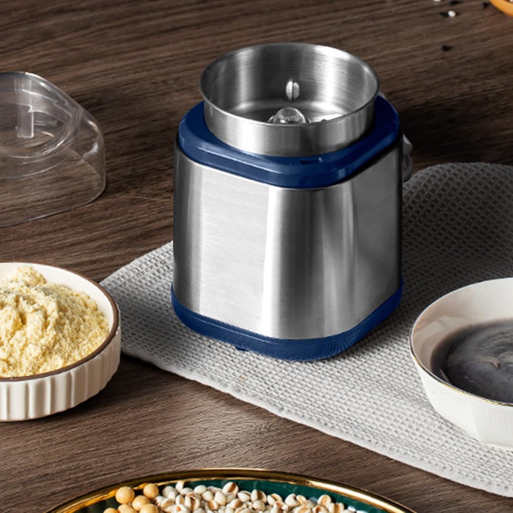 Premium Stainless Steel Electric Grinder - Adjustable Fineness for Herbs, Spices, Grains, Coffee & Vitamin Tablets | Portable Multifunctional Powder Grinder for Kitchen, Camping & Travel