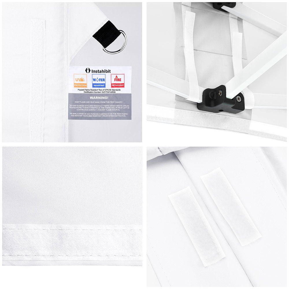 InstaHibit 10x10 Pop Up Canopy Replacement Top - CPAI 84 Certified Waterproof & UV Protection - Perfect for Outdoor Events, Camping, Beach & Backyard Parties