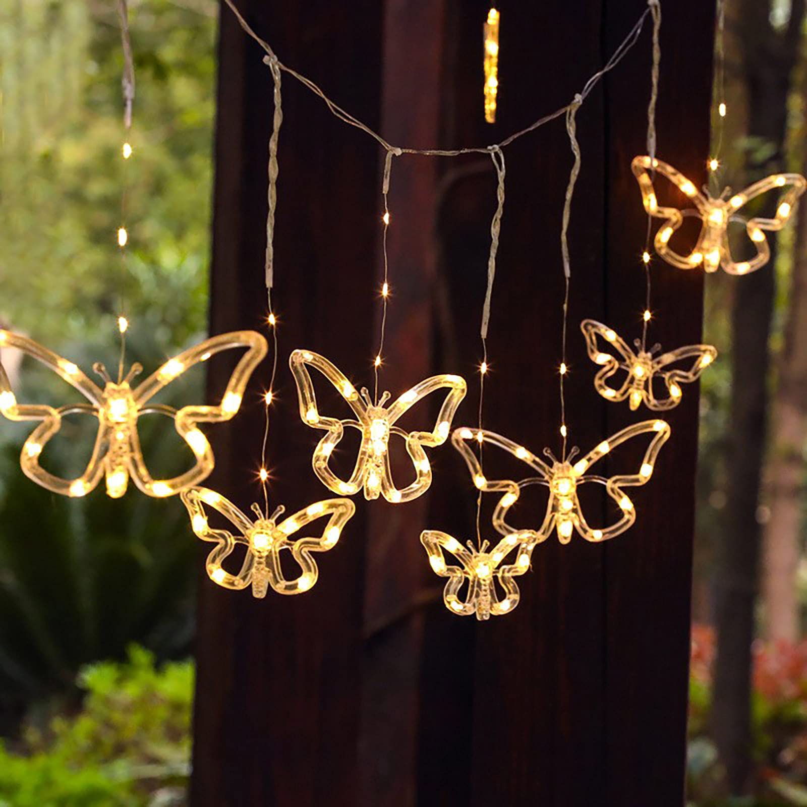 2.8M Solar LED Butterfly String Lights - Outdoor Christmas Holiday Wedding Party Decor, Garden Courtyard Atmosphere Lighting for Home Decoration (Perfect for Patio, Backyard, Festive Events & Romantic Nights)