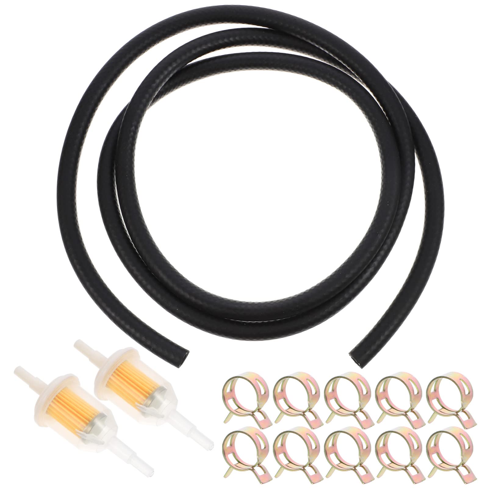 VICASKY Motorcycle Fuel Line Hose Kit with Inline Gas Filter - High-Quality Fuel Hose Tube & Fittings Set with Hose Clamps for Motorbike, ATV, Dirt Bike - Perfect for Fuel System Repair & Maintenance