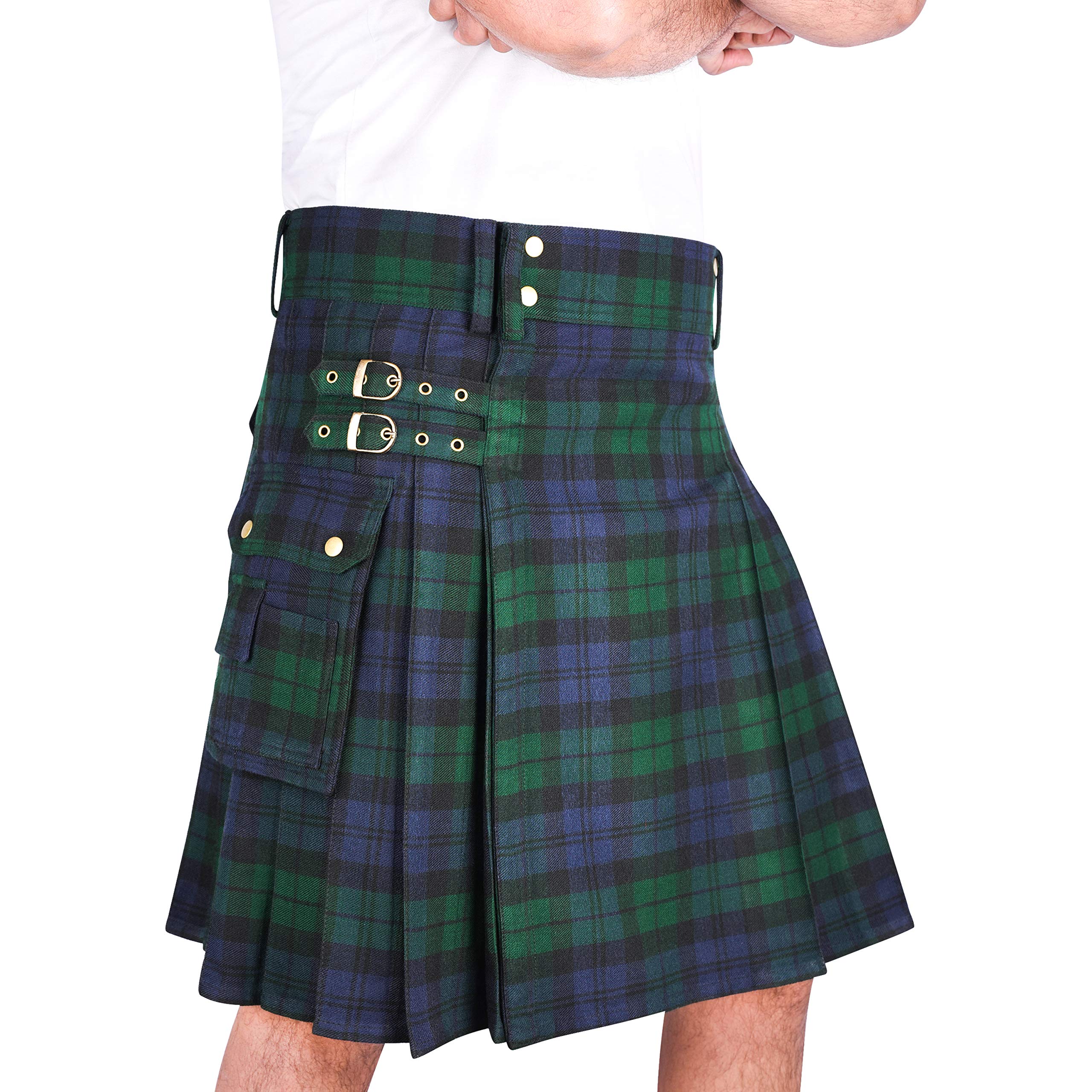 Custom Plus Size Men's Heavyweight 16oz Tartan Utility Kilt - Perfect for Renaissance Fairs, Scottish Events & Outdoor Adventures