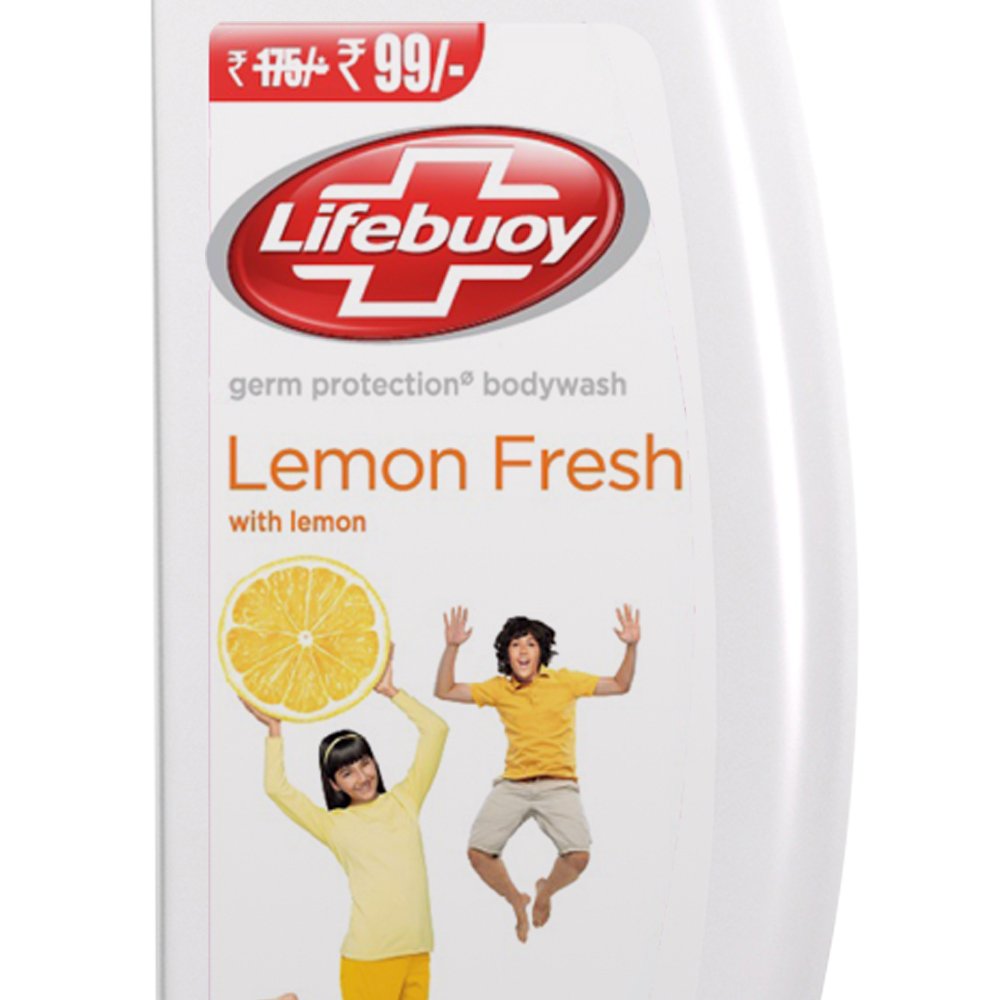 Lifebuoy Lemon Fresh Antibacterial Body Wash - 300ml for Refreshing Shower & Daily Hygiene - Ideal for Gym, Travel & Family Use