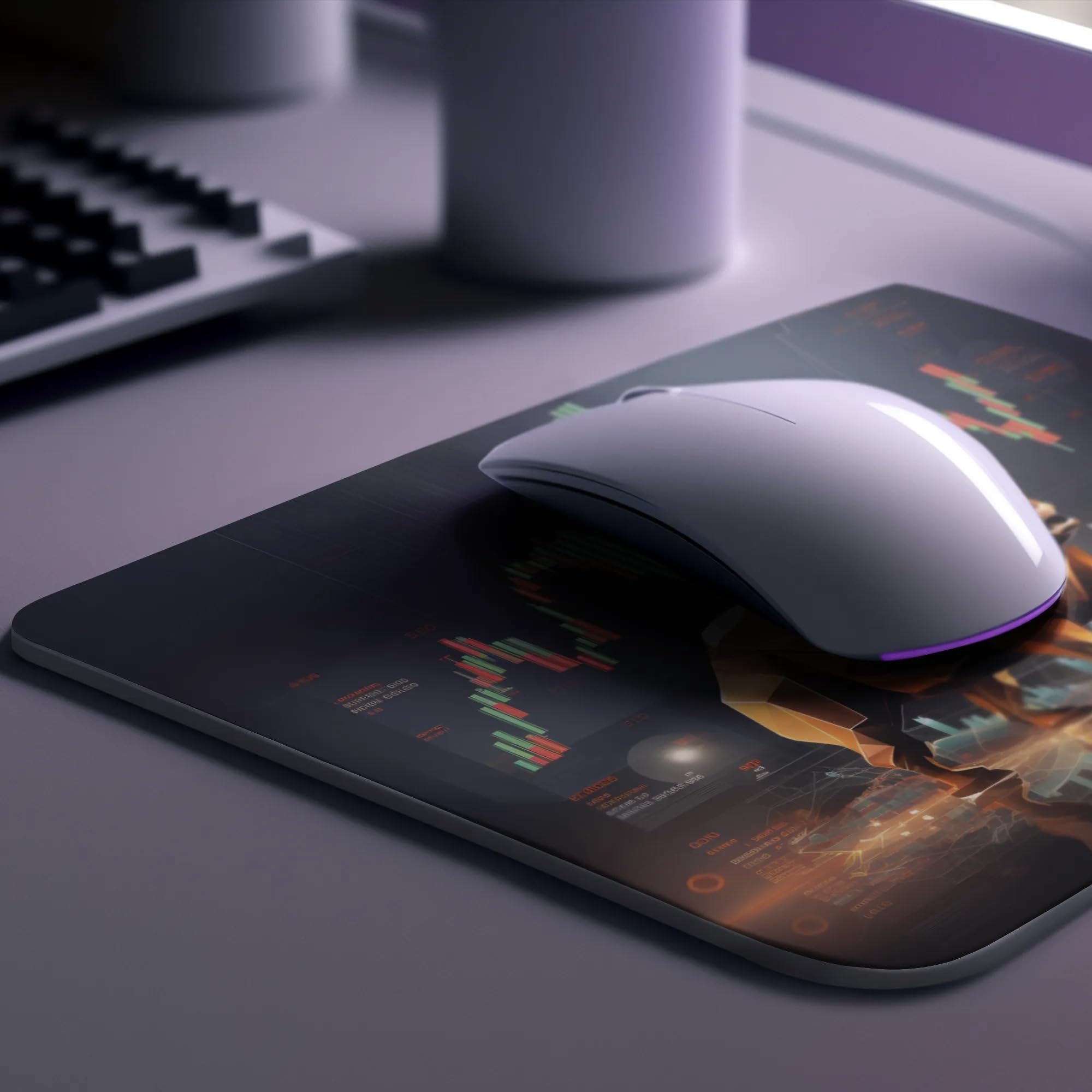 Premium Non-Slip Rubber Mouse Pad for Stock Market Enthusiasts - Perfect for Computer, Home Office, Gaming & Laptop Use - Ergonomic Desk Accessory for Comfortable Work & Play