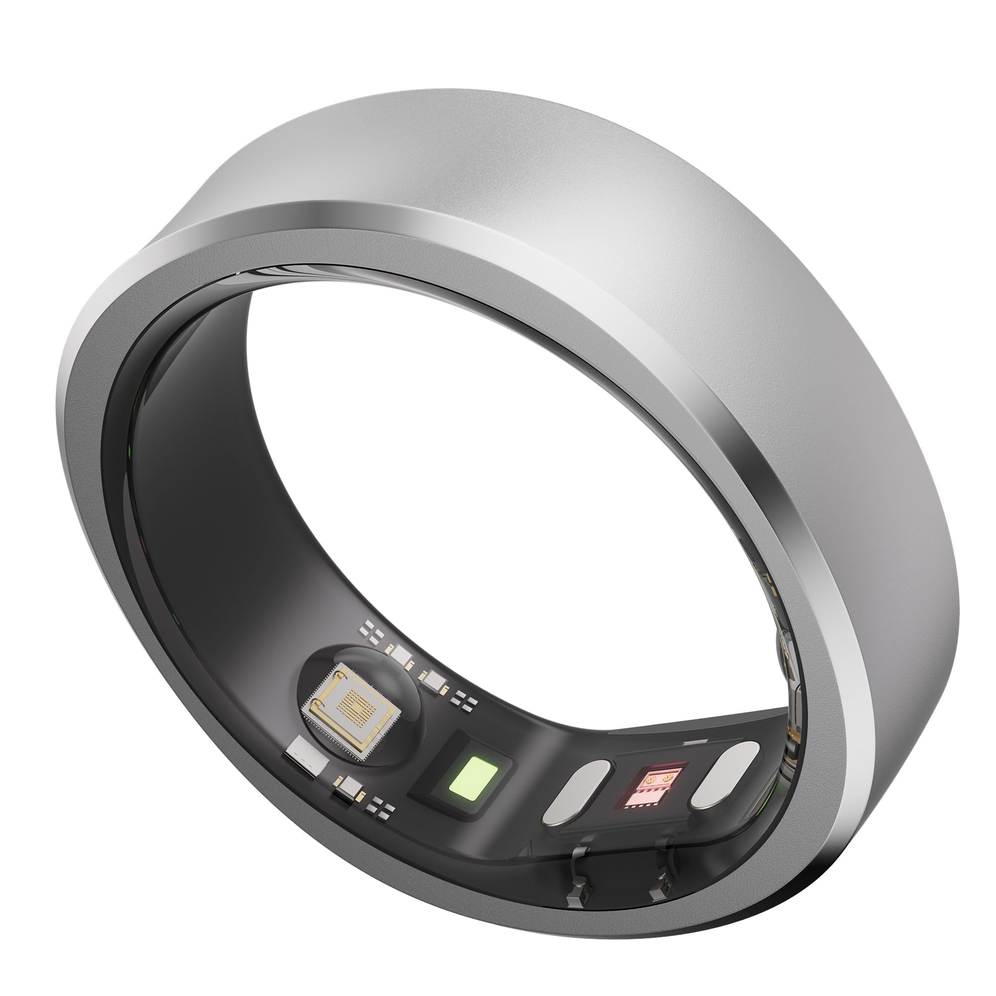 RingConn Gen 1 Smart Ring - Health & Fitness Tracker for Women & Men | No Subscription Needed | 7-Day Battery | Sleep Monitor | iOS & Android Compatible | Includes Sizing Kit (Silver, Size 13) | Perfect for Daily Activity Tracking, Workouts & Sleep Optimization