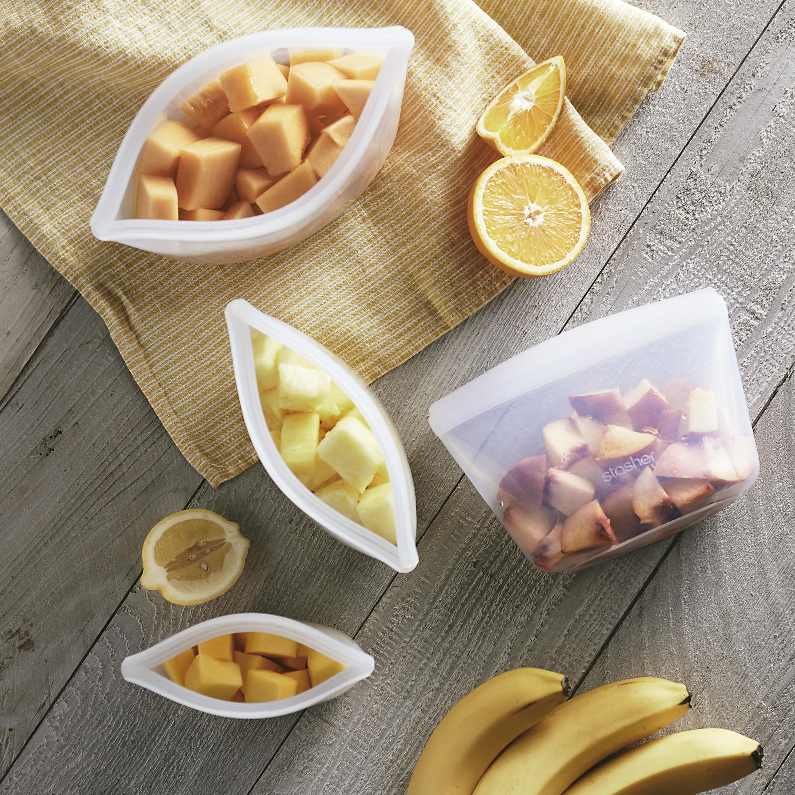 Stasher Premium Silicone Reusable Food Storage Bags - 6-Cup Bowl | BPA-Free, Leakproof, Eco-Friendly | Microwave, Dishwasher, Oven & Freezer Safe | Perfect for Meal Prep, Sous Vide Cooking & Snack Storage