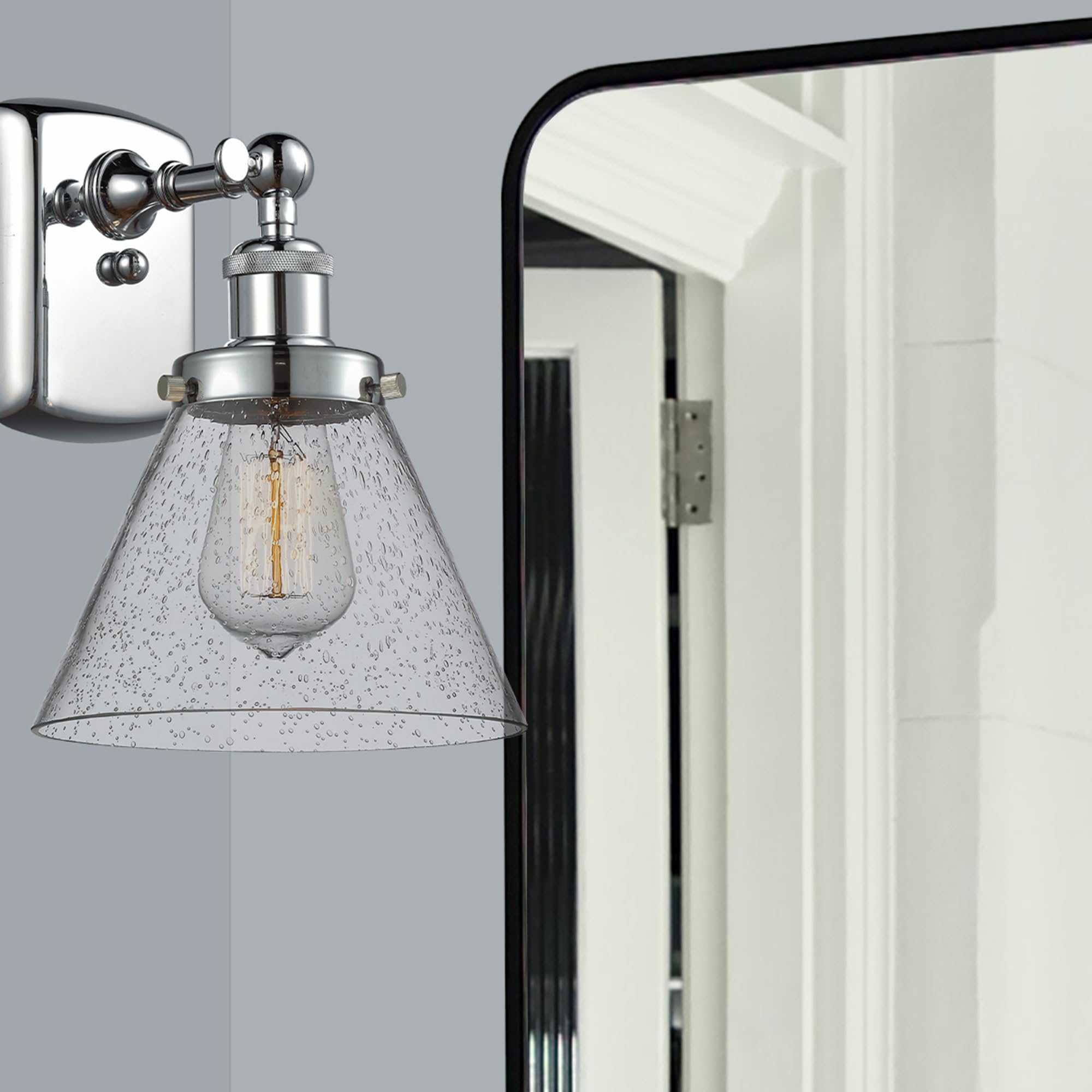 Ballston Collection Bronze/Dark Transitional One Light Wall Sconce 916-1W-OB-G44 - Perfect for Hallway, Bedroom & Entryway Lighting