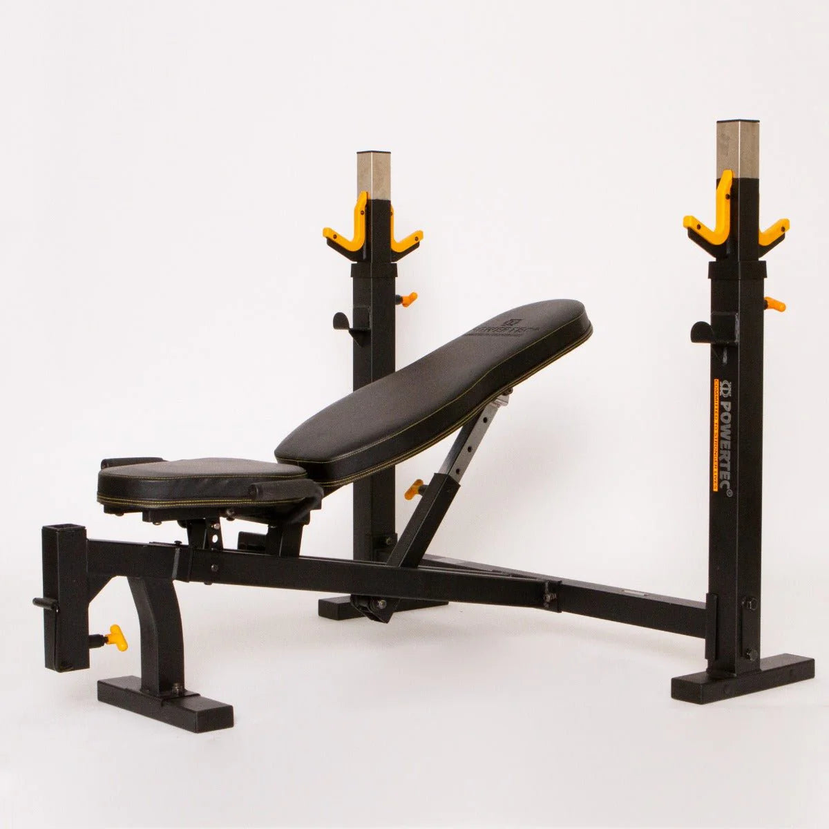 Powertec WB-OB20 Olympic Weight Bench - Heavy Duty Adjustable Workout Bench for Home Gym Strength Training - Perfect for Weightlifting, Bodybuilding & CrossFit Exercises
