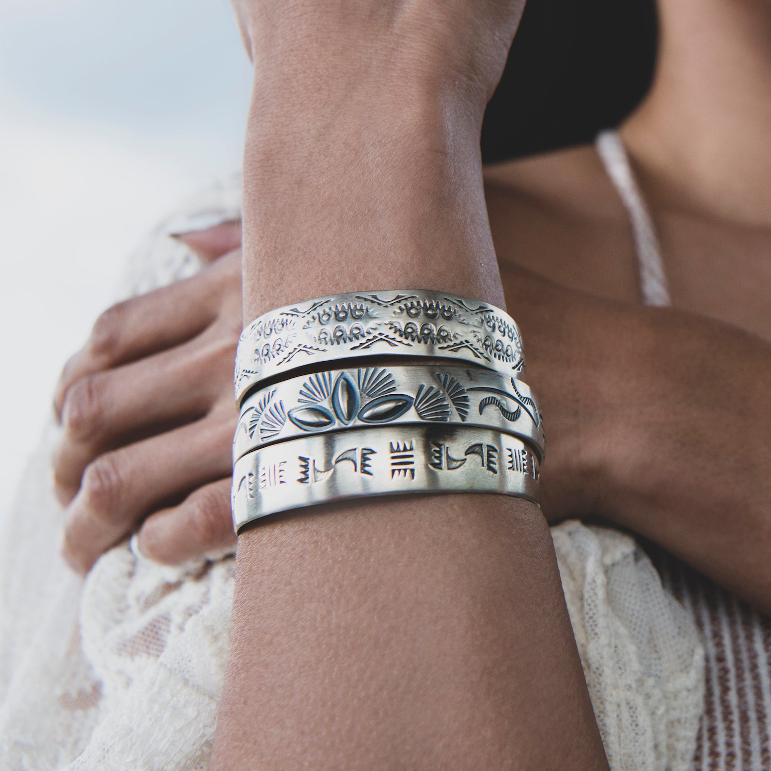 Stamp Dancer: Bear's Journey Cuff Bracelet - Handmade Adjustable Boho Jewelry for Women - Perfect for Festival, Gift & Everyday Wear