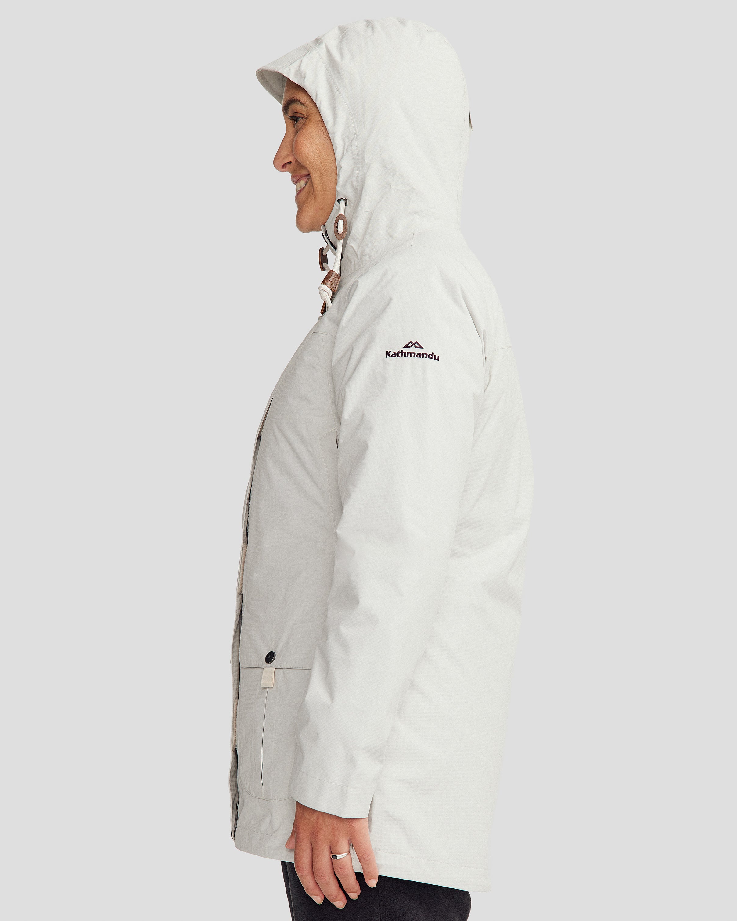 Benmore Women's 5-in-1 Convertible Jacket V2 - Waterproof Windproof Lightweight Packable (Shroom/Orbit) for Hiking, Travel & Outdoor Adventures
