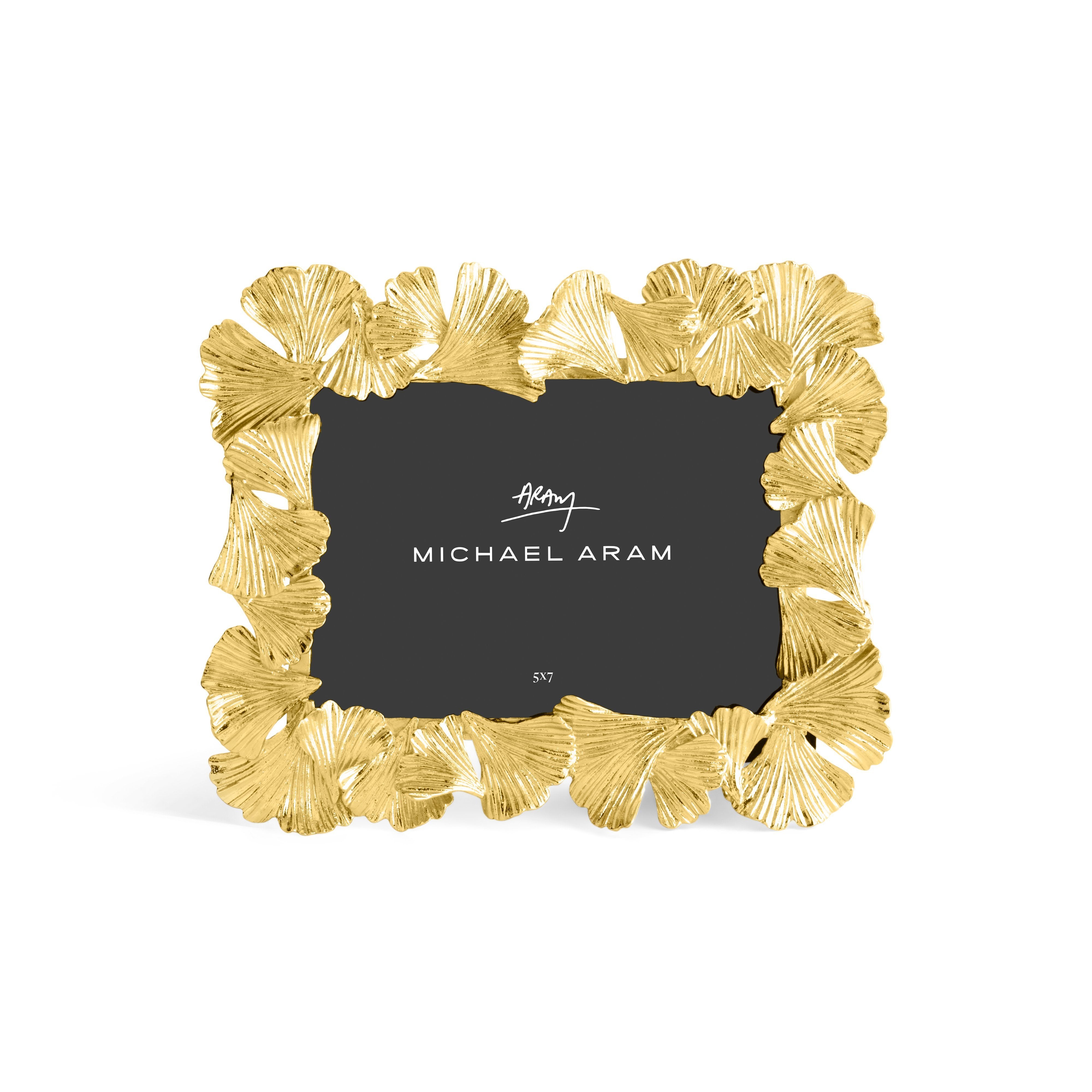Golden Ginkgo Frame - Elegant Handmade Wooden Photo Display for Home & Office Decor - Perfect for Wall Art, Wedding Photos, and Gift Giving