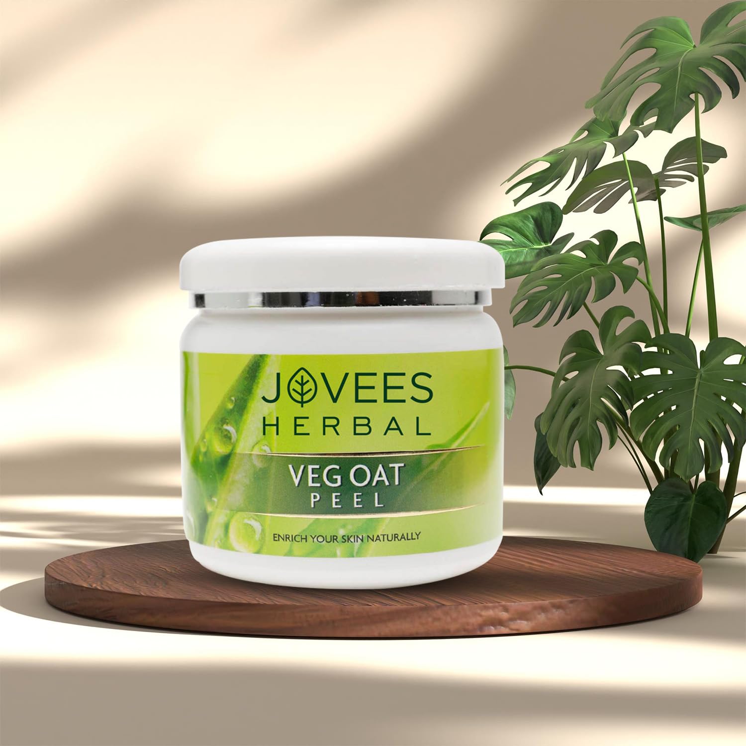 Jovees Veg Oat Face Peel for Acne & Tan Removal - 100g with Almond Powder & Wheat Grain | Gentle Exfoliating Facial Scrub for Clear, Glowing Skin | Perfect for Daily Skincare Routine & Post-Sun Care