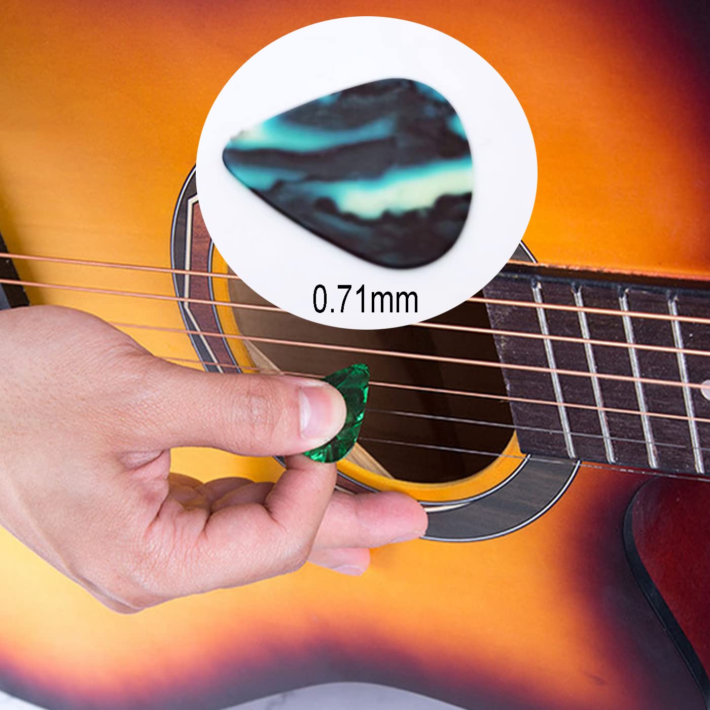 48Pcs Silicone Guitar Finger Protectors - 4 Sizes Finger Guards with 5Pcs Thumb & Forefinger Picks + 10 Guitar Picks for Ukulele, Electric Guitar - Perfect for Practice, Beginners & Long Playing Sessions