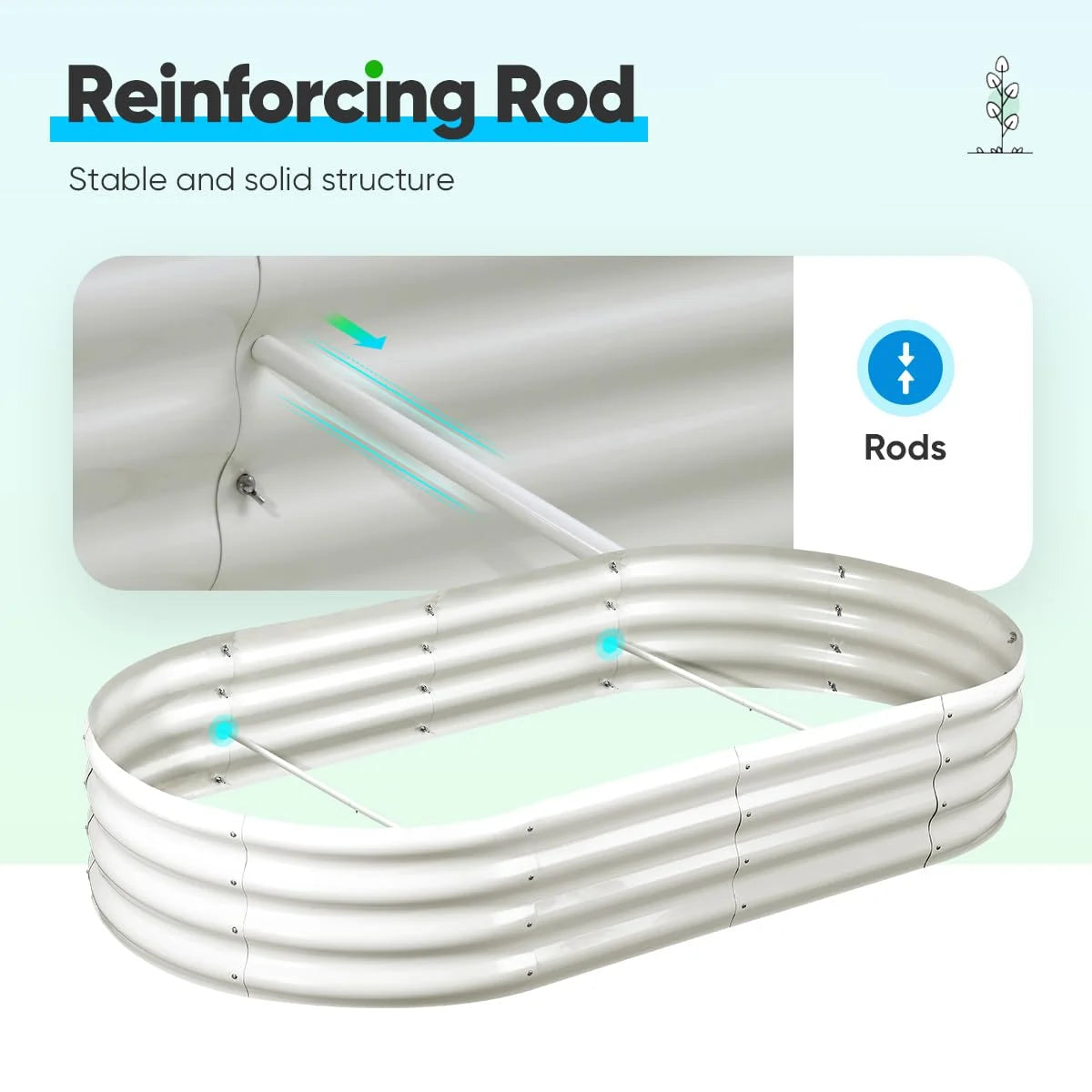 6' x 3' x 1' Oval Galvanized Steel Raised Garden Bed Kit - Beige Color for Outdoor Gardening, Vegetables, Flowers & Herbs - Perfect for Backyard, Patio & Small Space Gardening
