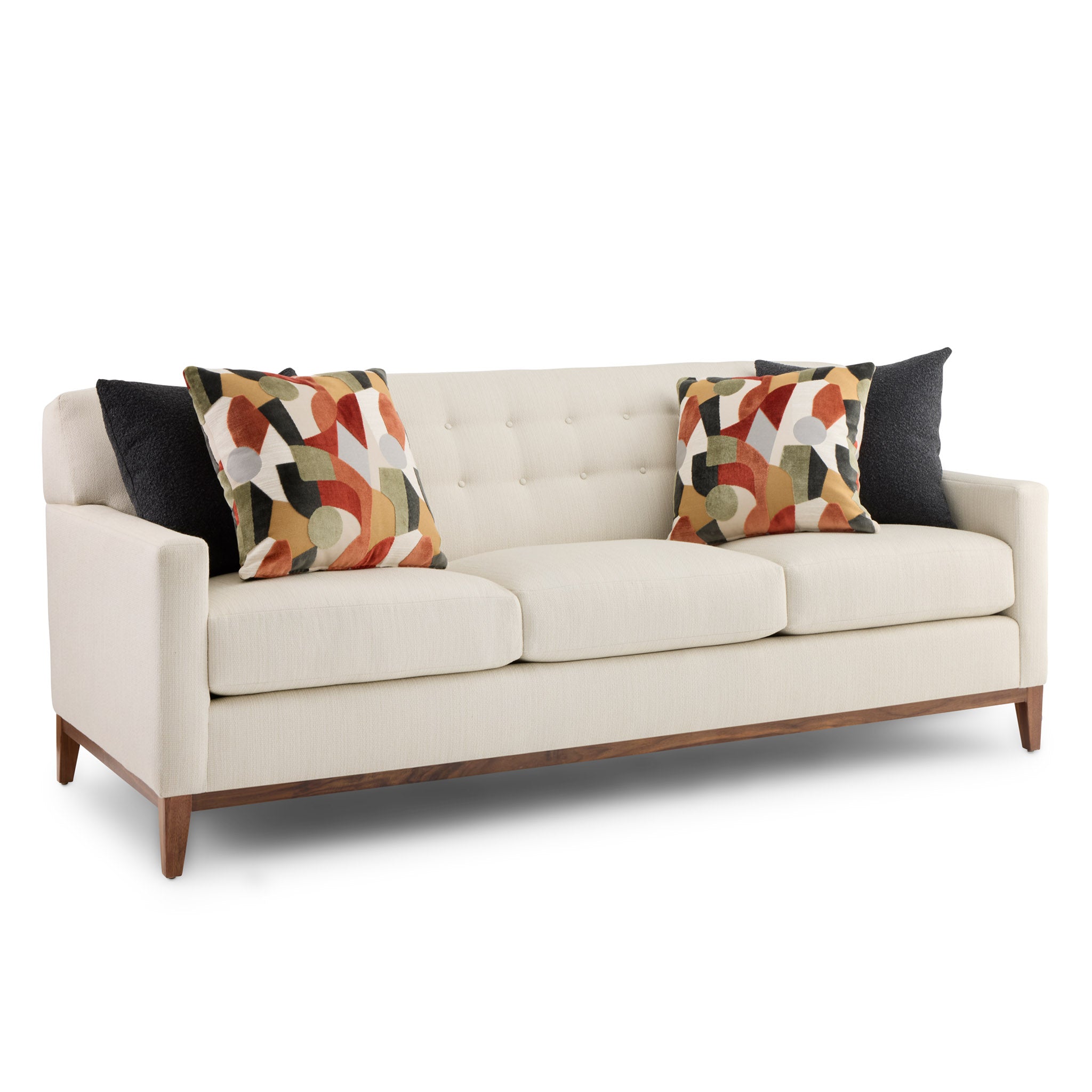 Walnut Grove 82 Inch Tufted Back Sofa - Luxury Upholstered Living Room Couch for Modern Home Decor | Perfect for Family Gatherings & Relaxation
