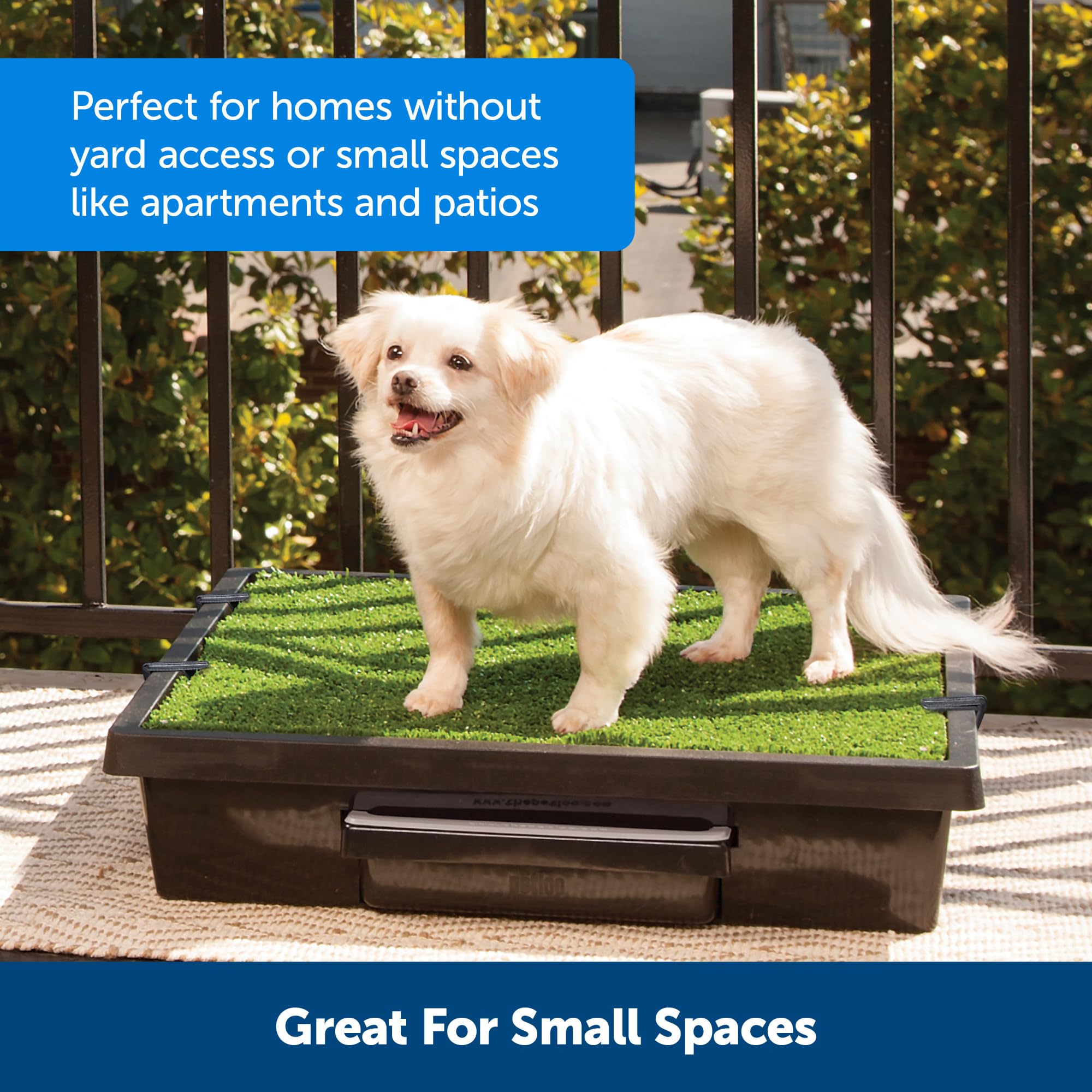 PetSafe Indoor Dog Potty Station - Portable Synthetic Grass Mat Toilet for Dogs - Easy to Clean Large Size - Perfect for Apartments, Travel & Puppy Training