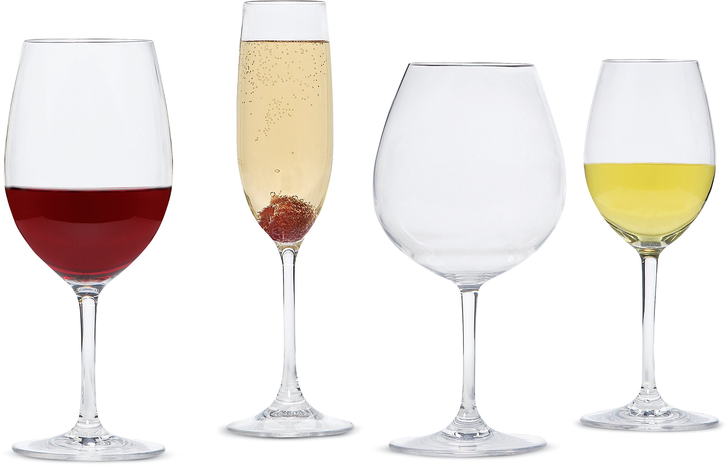 Carlisle Alibi 11 oz Clear Plastic Wine Glasses - Shatterproof Round Barware for Restaurants, Catering & Home Use (Pack of 24) - Perfect for Parties, Weddings & Commercial Kitchens