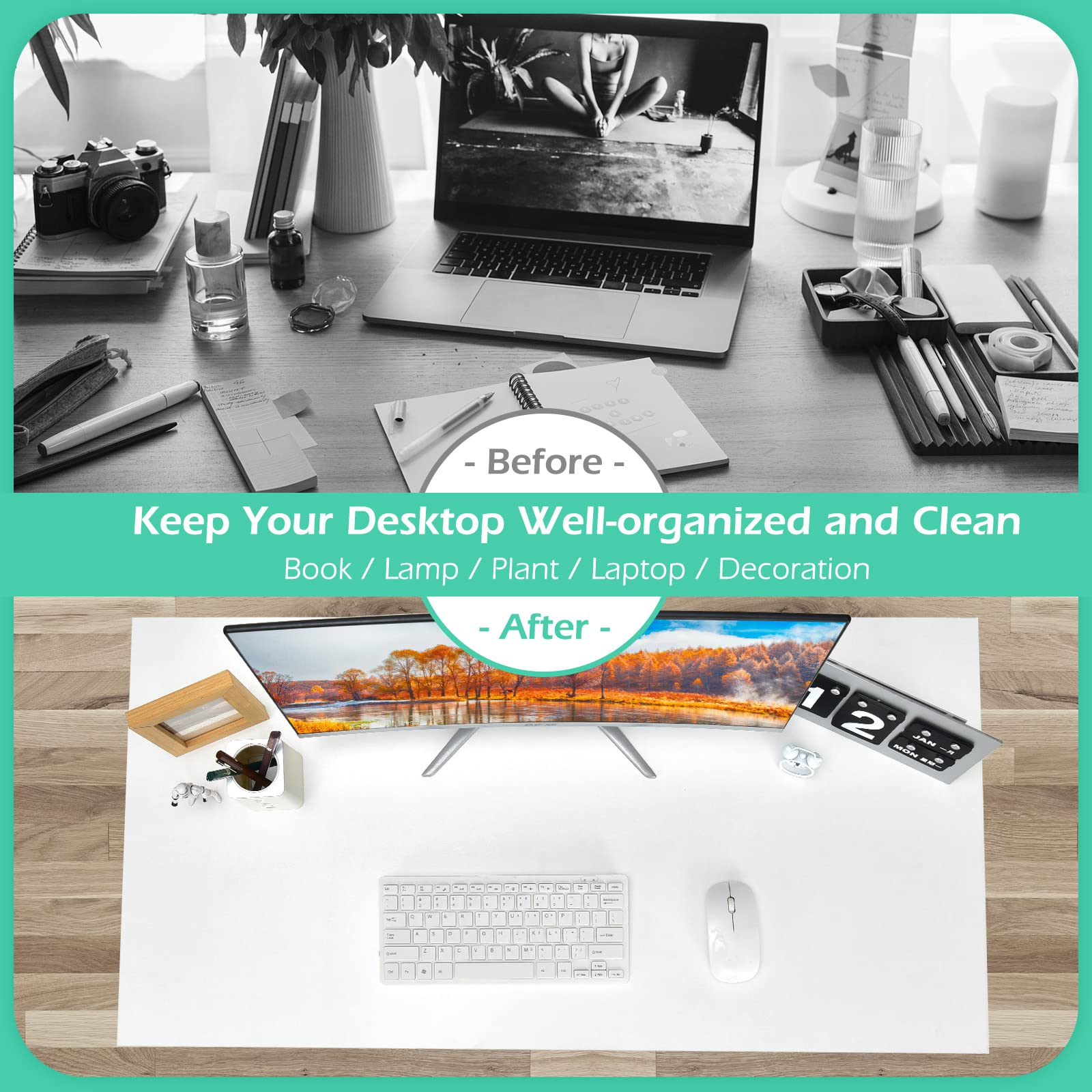 Modern White Hysache Computer Desk - Home Office Workstation with Metal Frame & Cross Bar Support | Simple Writing Desk for Laptop, Study & Workspace | Durable Multipurpose Table for Small Spaces & Remote Work