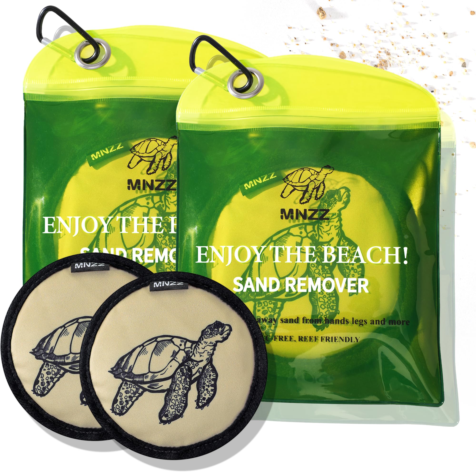 **Beach Sand Remover & Sand Eraser for Kids & Adults - Portable Sand Cleaning Brush for Women, Men - Summer Essentials for Beach, Pool & Outdoor Activities - Includes Sunscreen, Chair Cover, Towel, Blanket, Tote Bag & More (2Pcs)**    **Usage Scenarios:** Perfect for beach trips, poolside relaxation, camping, picnics, and outdoor adventures.
