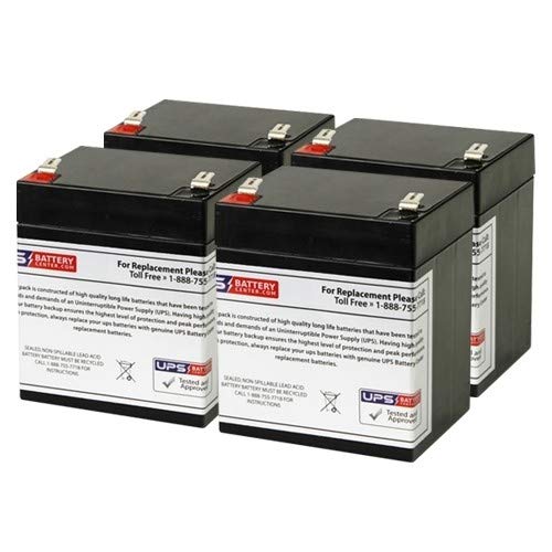 ONeAc ONBP-405 Replacement Battery Set (4 Pack) - 12V 5Ah Compatible with UPS Systems - Perfect for Home Office, Server Backup & Emergency Power Supply