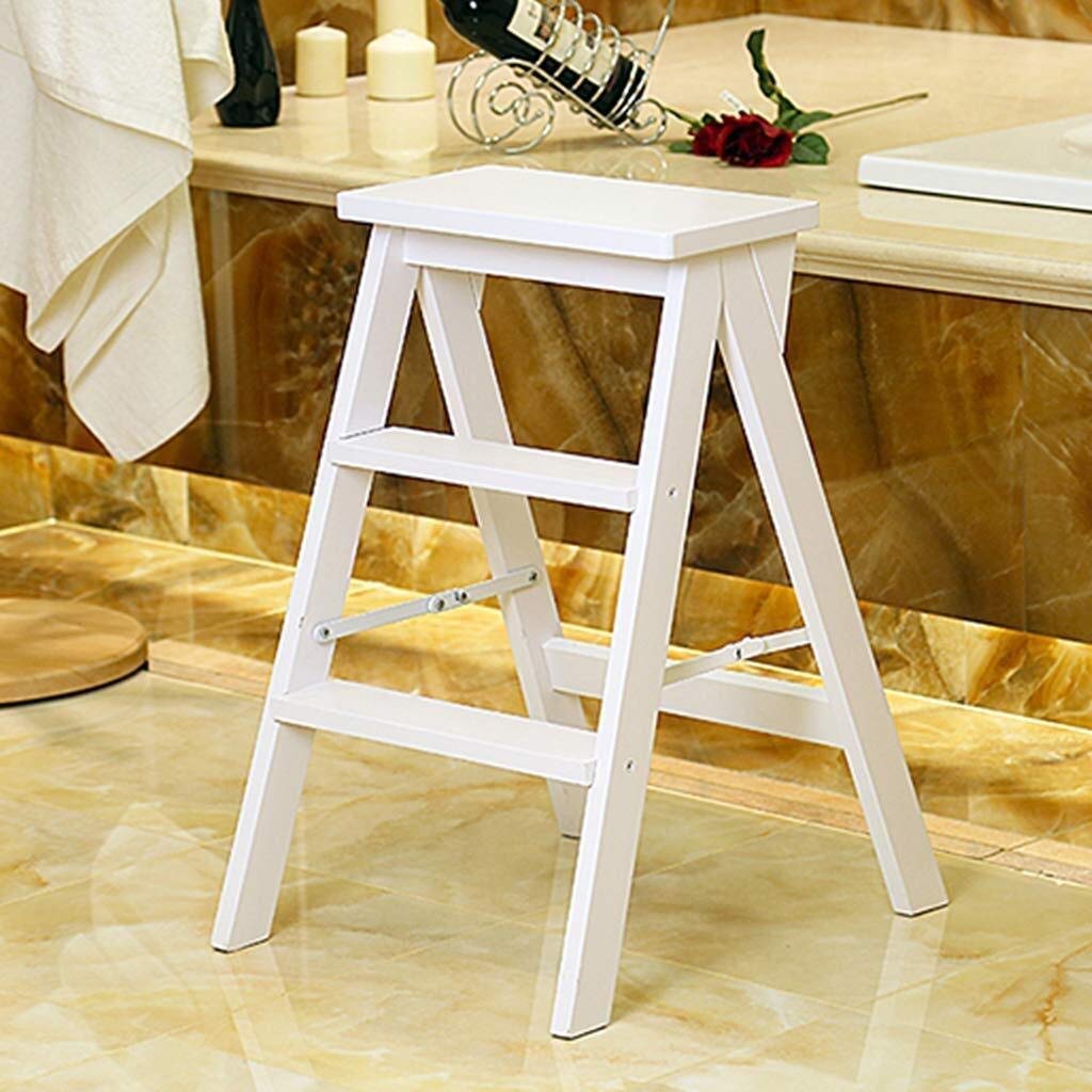 Multifunctional Wooden Step Stool - Foldable Ladder Chair for Home, Fishing, Flower Stand, Shoe Storage | Perfect for Kitchen, Bathroom, Kids & Outdoor Use