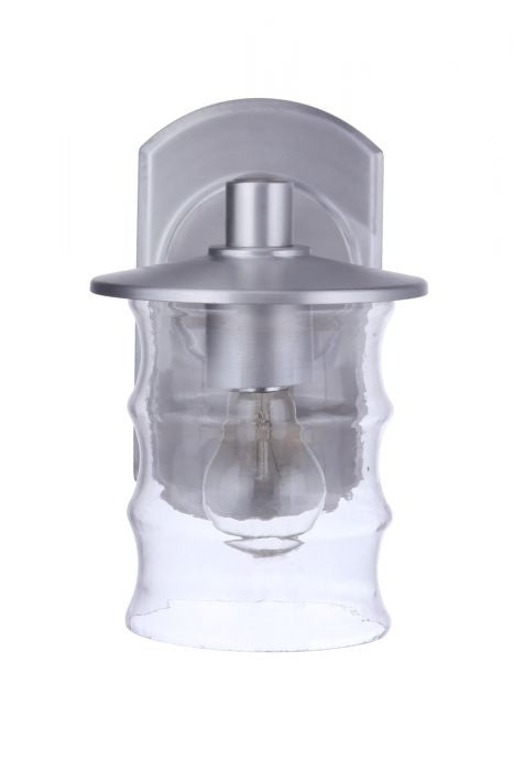 Canon One Light Outdoor Wall Mount in Satin Aluminum - Durable Exterior Light Fixture for Porch, Patio & Garden Lighting