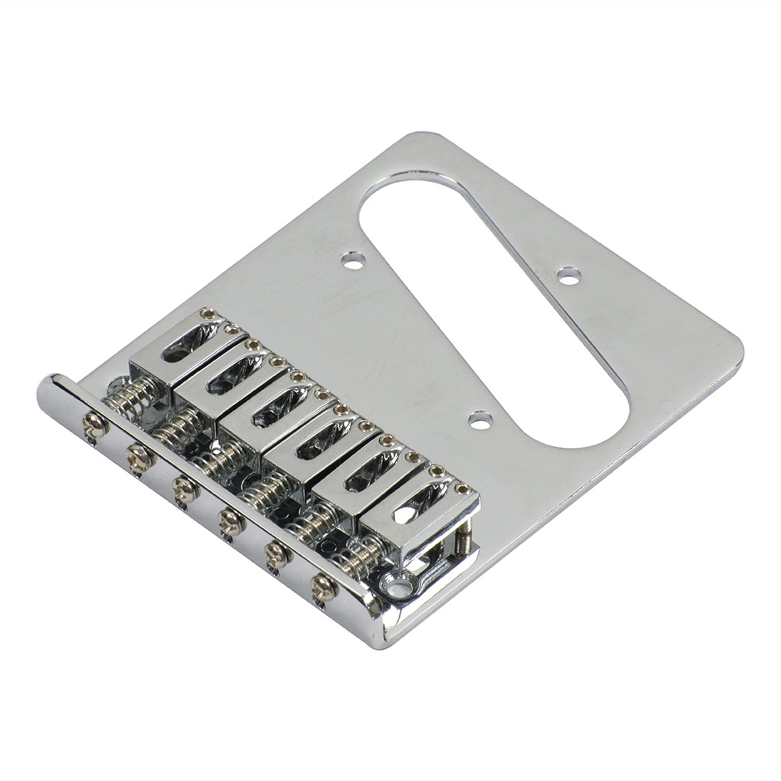 6 Saddles Chrome Guitar Bridge with 10.5mm String Spacing - Replacement Bridge for TL Guitars | Perfect for Guitar Repair, Upgrades & Custom Builds