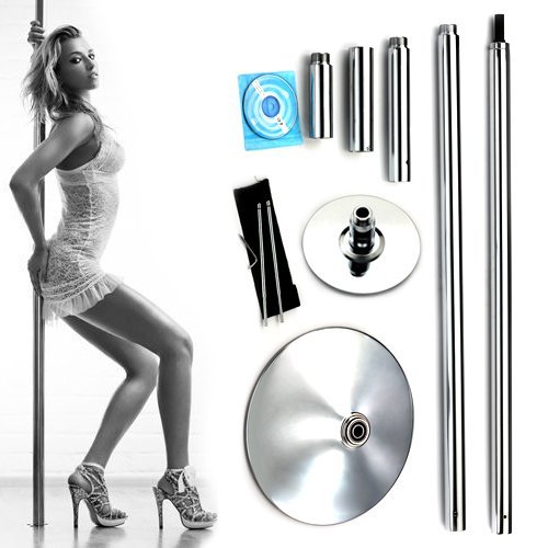 X-Dance 45mm Portable Removable Dance Pole for Home Fitness, Stripper Pole Dancing & Exercise - Includes Carry Case for Easy Storage & Travel - Perfect for Dance Practice, Workout & Pole Fitness Training