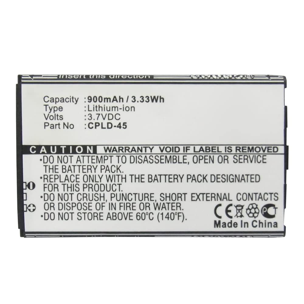 Synergy Digital Coolpad 8830 Replacement Battery - 900mAh Li-ion 3.7V High Capacity Phone Battery for Coolpad CPLD-45 | Perfect for Travel, Work & Emergency Power Backup