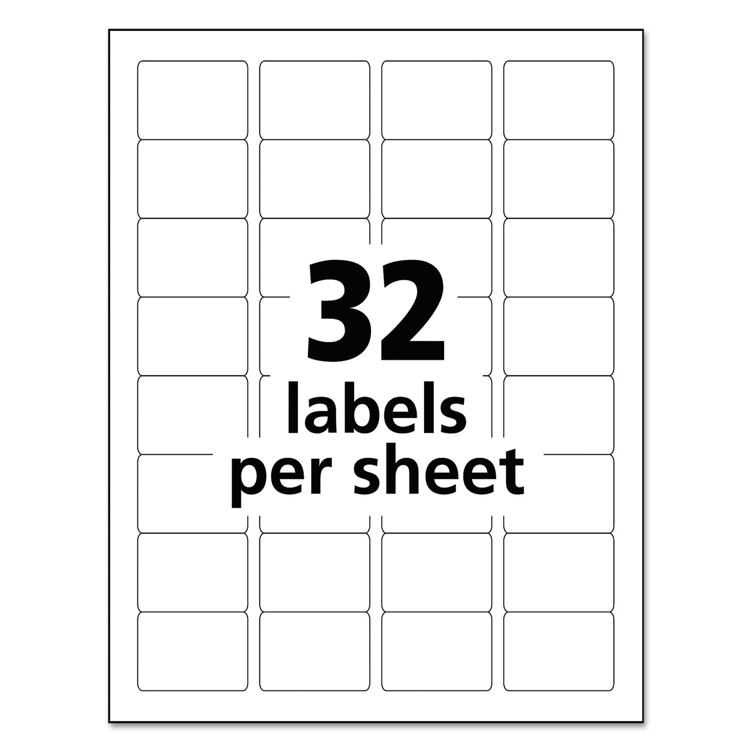 Avery® Durable Permanent ID Labels with TrueBlock Technology - 1.25
