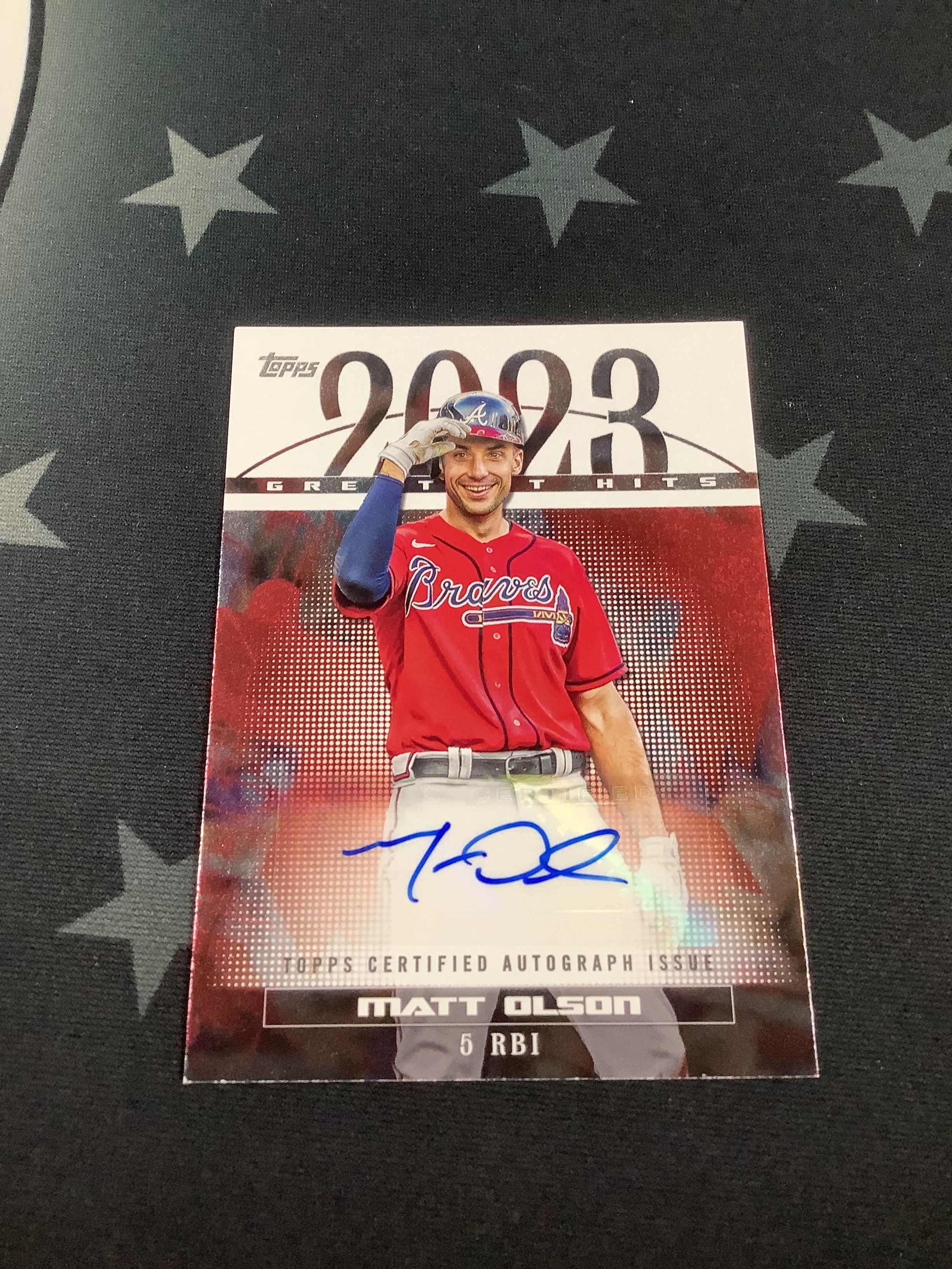 2024 Topps Matt Olson 2023 Greatest Hits Autograph #GHA MO /25 Atlanta Braves Baseball Card - Perfect for Collectors, Fans, and Sports Memorabilia Enthusiasts