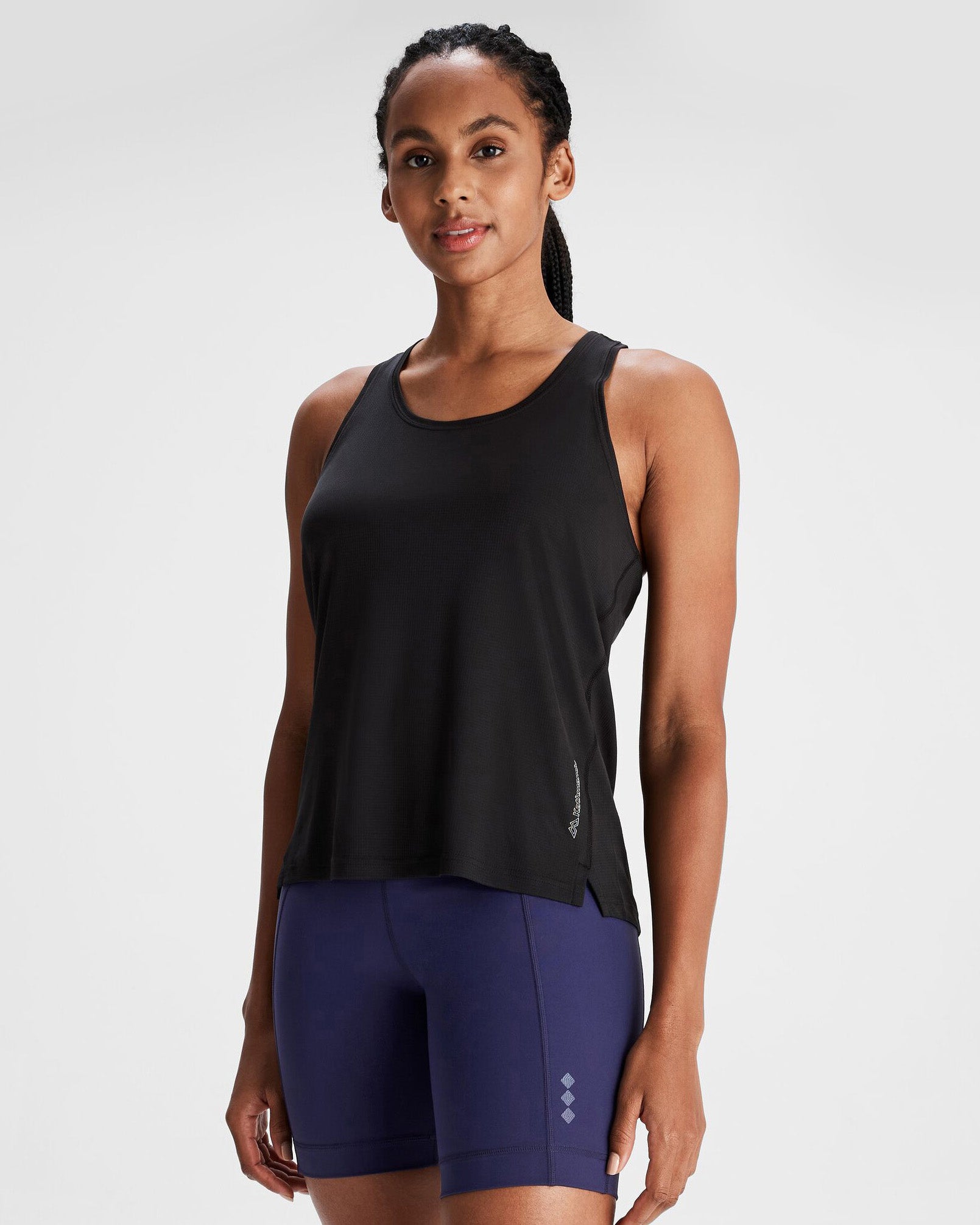 Women's Seeker Tank Top - Breathable Workout Shirt for Yoga & Running | Black Stingray Color | Gym & Outdoor Activities