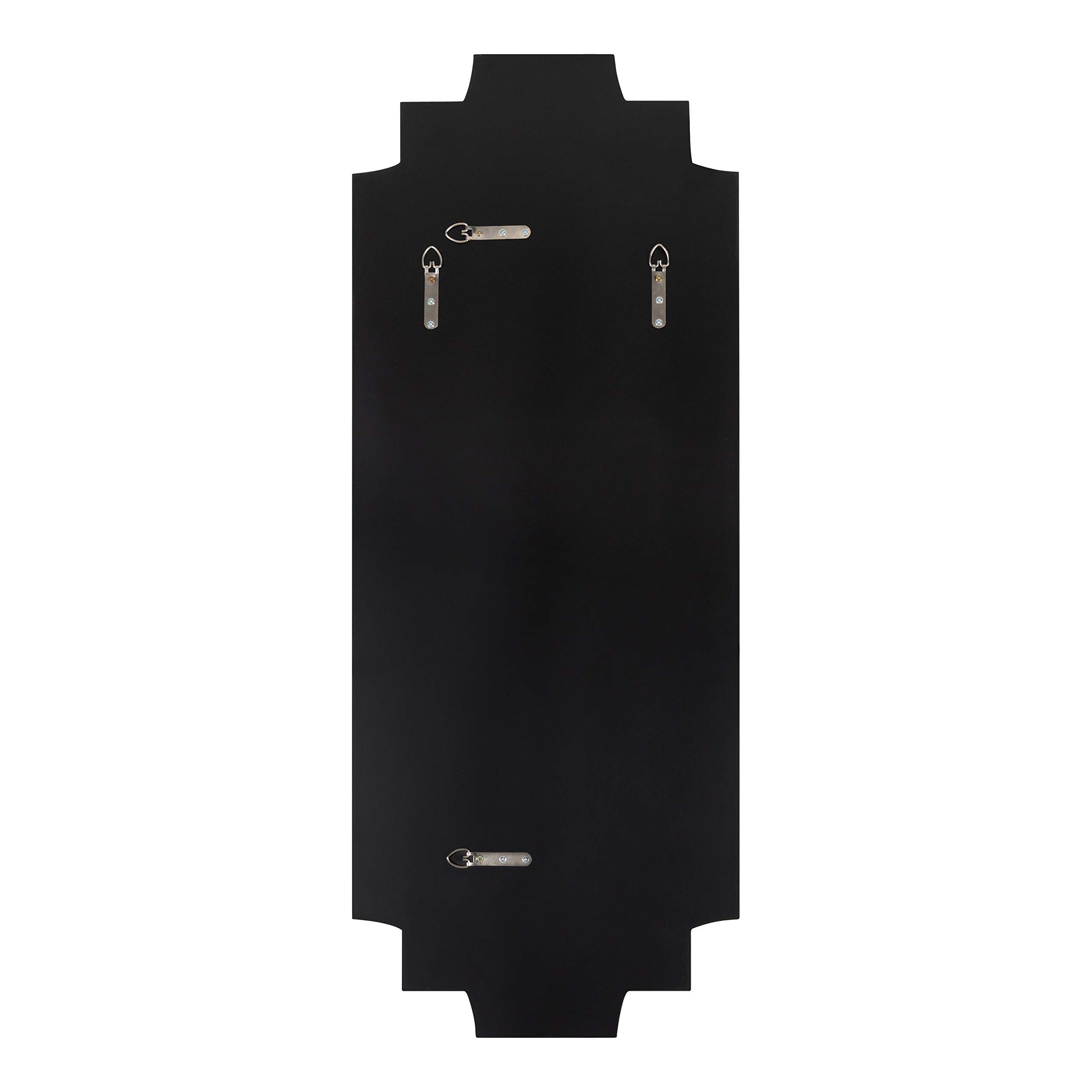 Kate and Laurel Minuette Glam Wall Mirror - 16x42 Inches, Black, Elegant Traditional Boho Decor for Living Room, Bedroom & Entryway