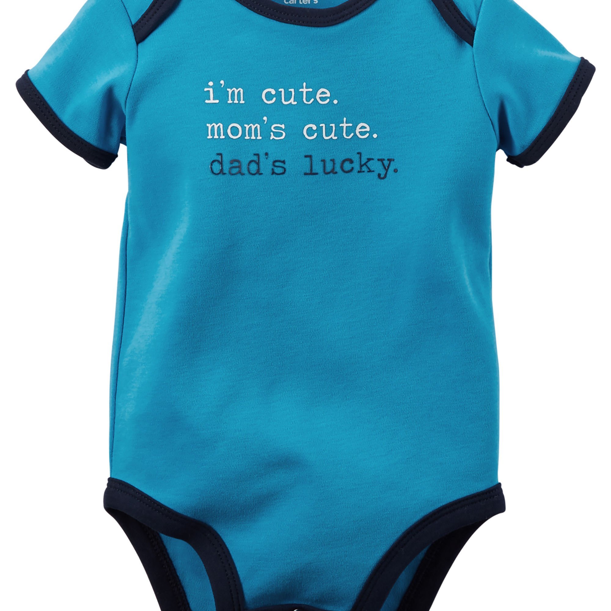 Carters Baby Boys Dads Lucky Bodysuit Blue 3 Months - Soft Cotton Infant Onesie for Newborns & Toddlers - Perfect for Family Photos, Playdates & Everyday Wear