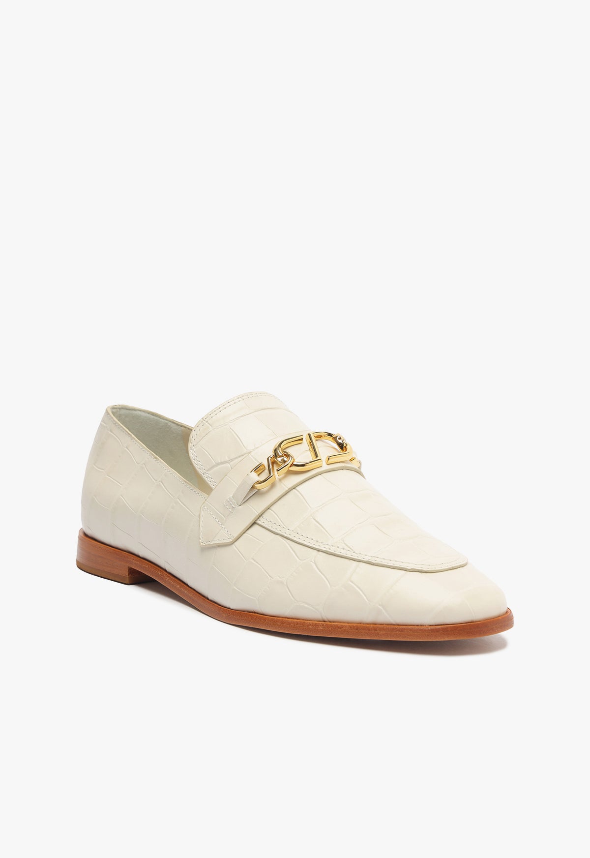 Morgan Crocodile Embossed Leather Flats for Women - F24 Heel Height, Comfortable & Stylish (S2202500100002) - Perfect for Office, Casual Outings & Daily Wear