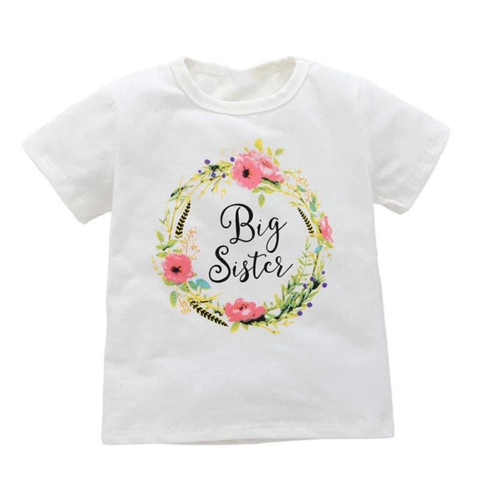 Big Sister Little Sister Matching Outfits - Cute Shirt & Bodysuit Set for Newborn, Infant, Toddler & Kids - Perfect Sibling Gift for Photos, Holidays & Family Occasions