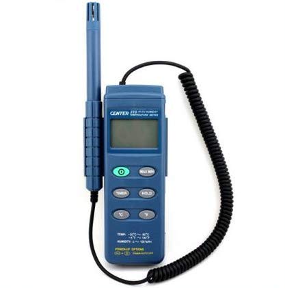 CENTER-310 Digital Portable Humidity & Temperature Tester with Triple Display and PC Interface - Monitor Indoor/Outdoor Climate for Home, Lab, and Industrial Use