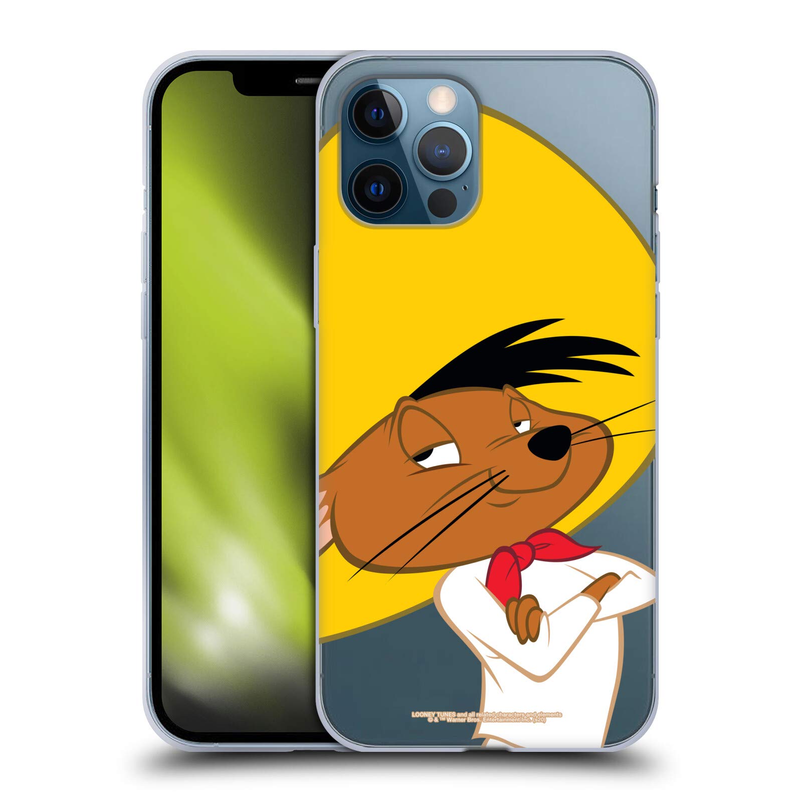 Official Looney Tunes Speedy Gonzales Soft Gel Case for Apple iPhone 12 Pro Max - Durable Protective Phone Cover with Cartoon Character Design - Perfect for Fans, Gifts, and Everyday Use
