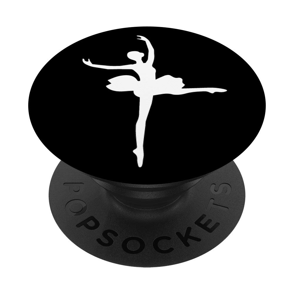 Elegant Ballerina Ballet Dance Silhouette Wall Art - White & Black Dancer Decor for Girls' Room, Nursery, or Dance Studio - Perfect for Ballet Lovers & Dance Enthusiasts