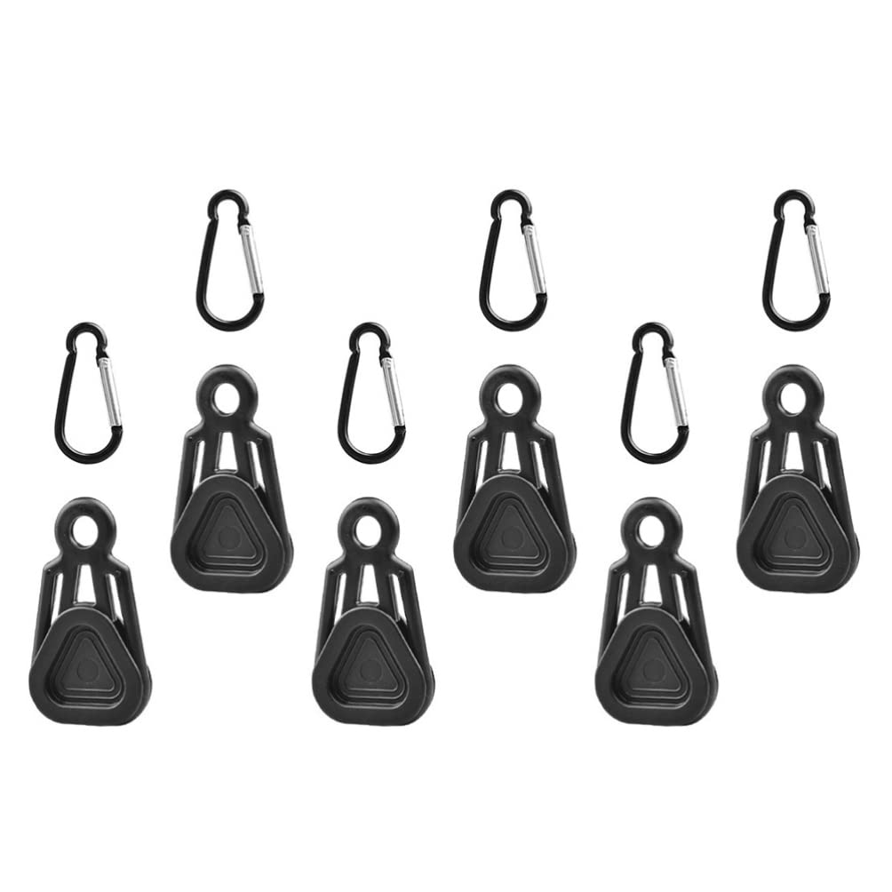 Scicalife 12 Pack Heavy Duty Tent Clips with Hooks - Outdoor Camping Tent Clamps for Secure Shelter Setup - Perfect for Camping, Hiking, Beach & Backyard Canopy Fixing