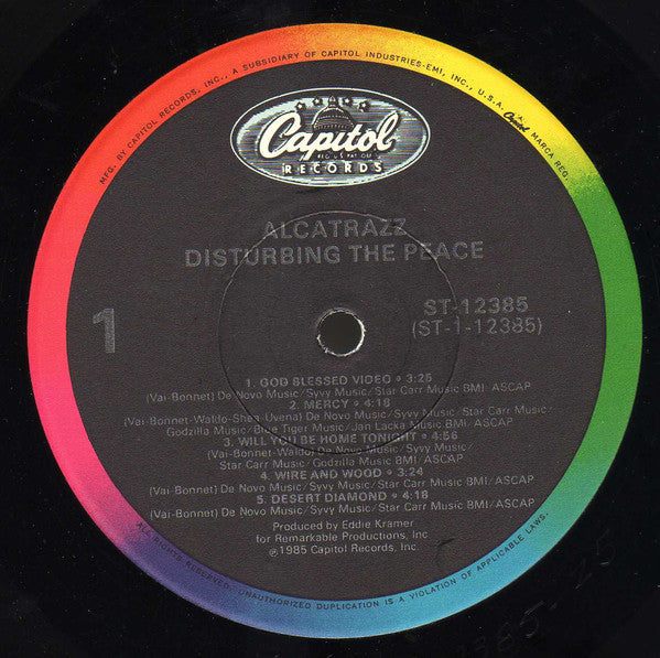 Alcatrazz - Disturbing The Peace Vinyl LP Album (Near Mint or Mint Condition) | Classic Heavy Metal Music for Collectors & Audiophiles | Perfect for Home Listening & Record Collections
